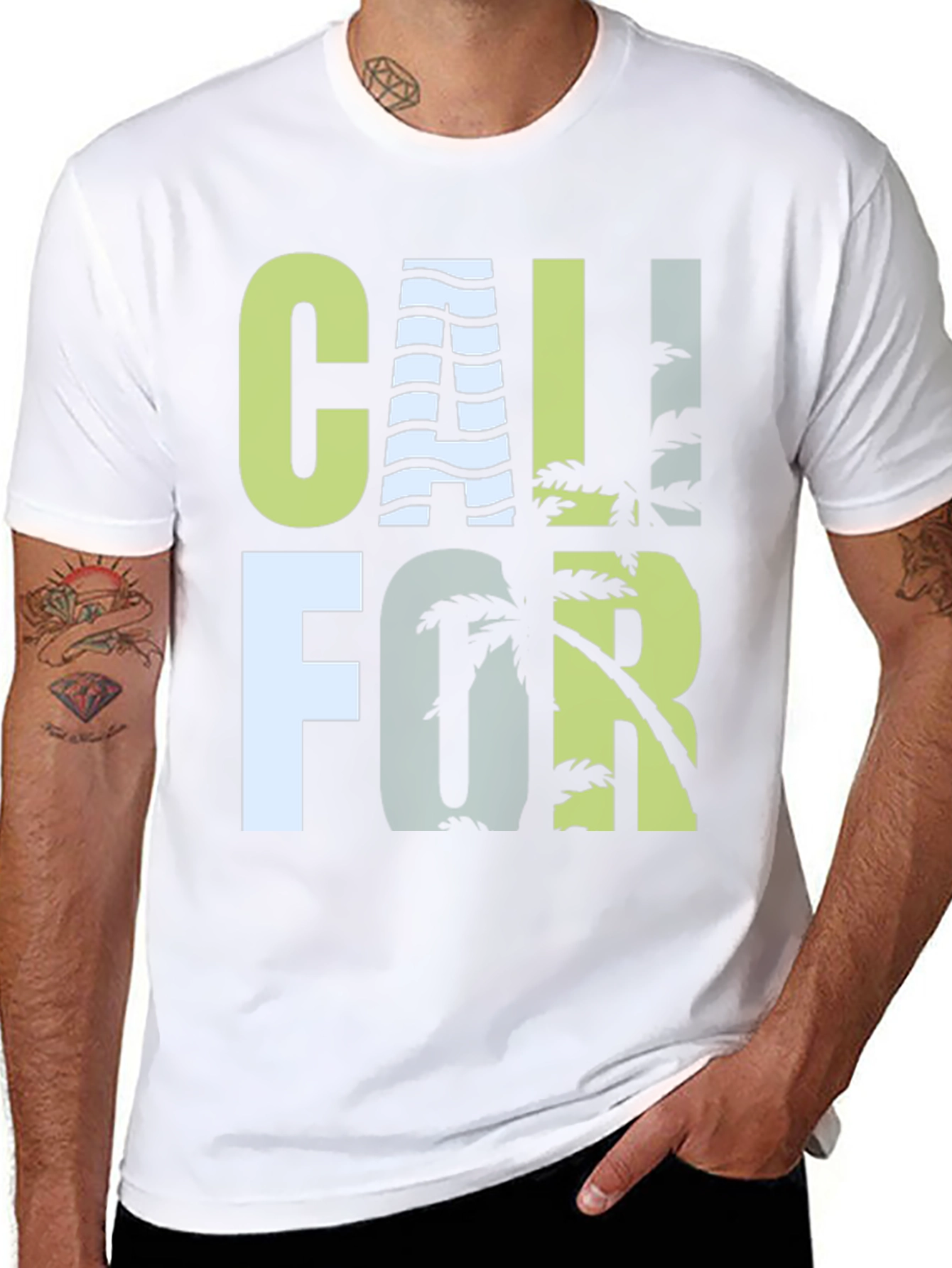 California Graphic T-Shirt - Palm Tree Design