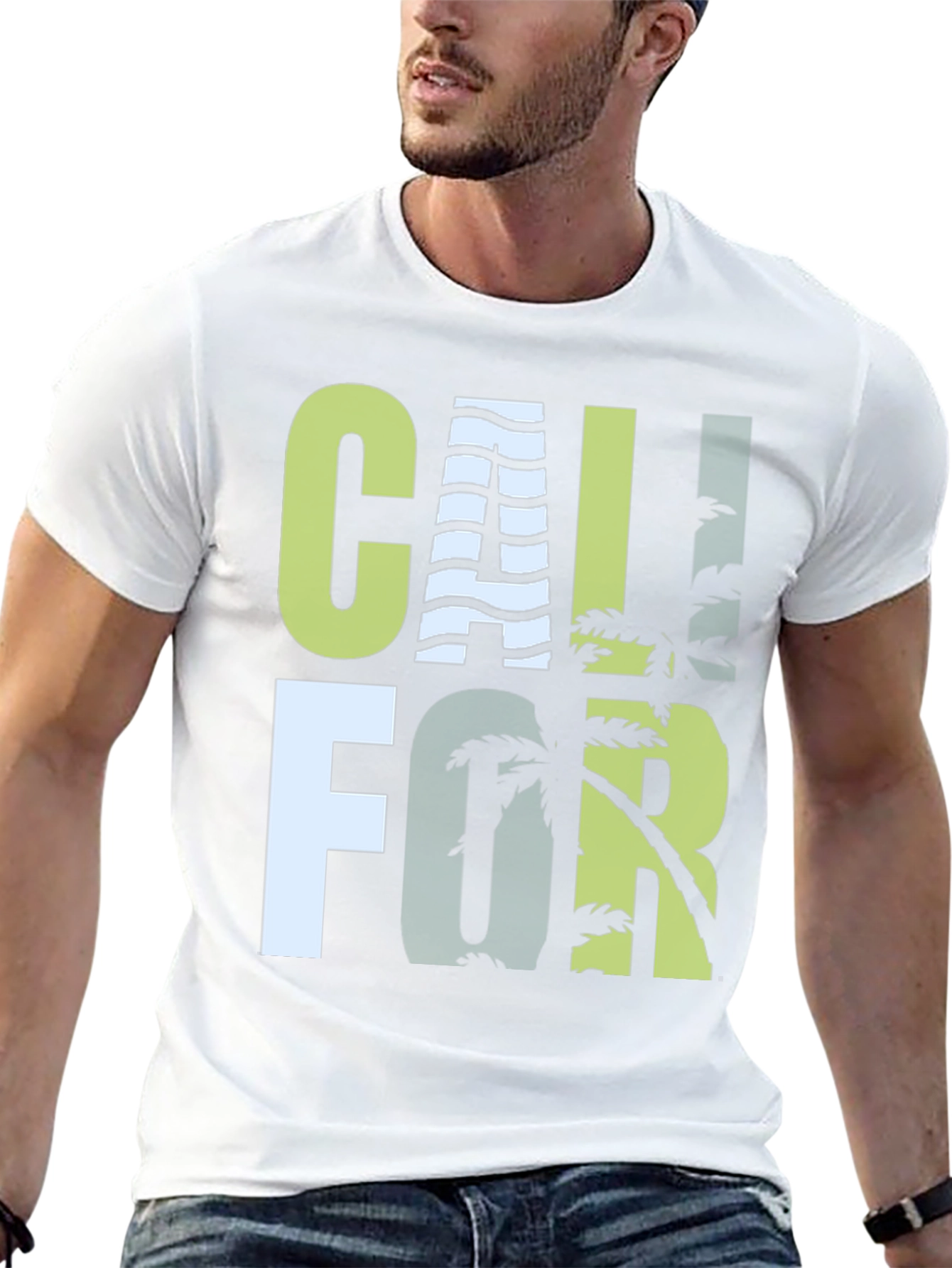 California Graphic T-Shirt - Palm Tree Design