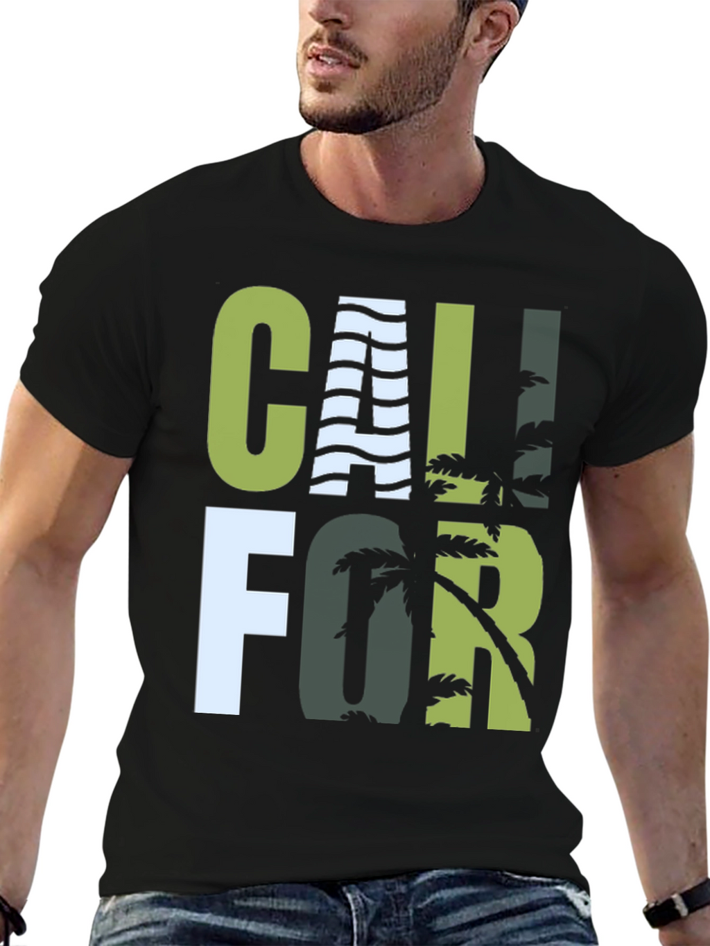 California Graphic T-Shirt - Palm Tree Design