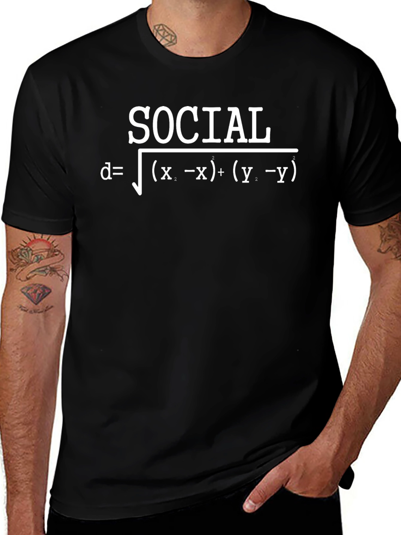 Social Distance T-Shirt - Funny Math Equation Tee