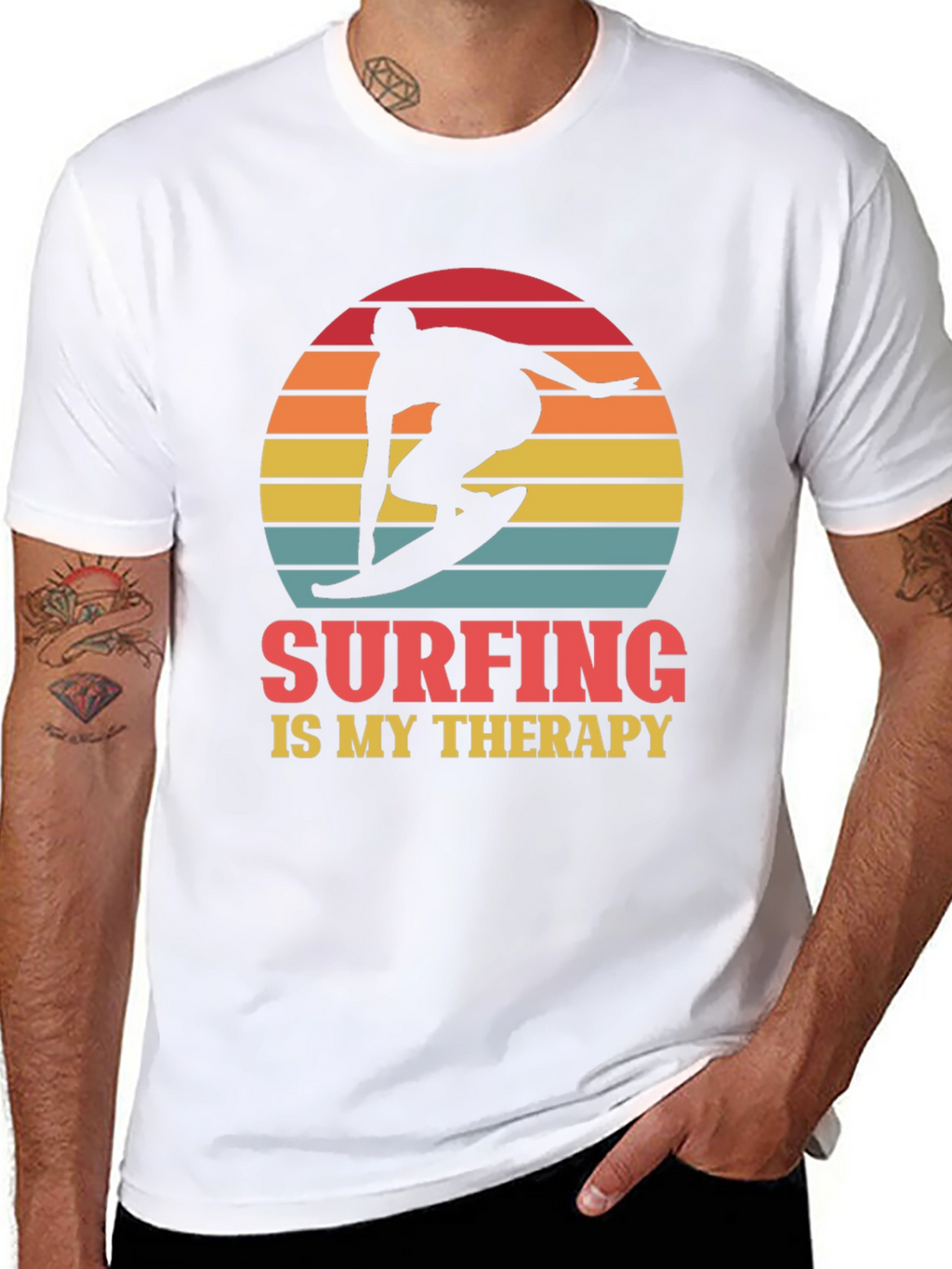 Surfing is My Therapy Graphic T-Shirt