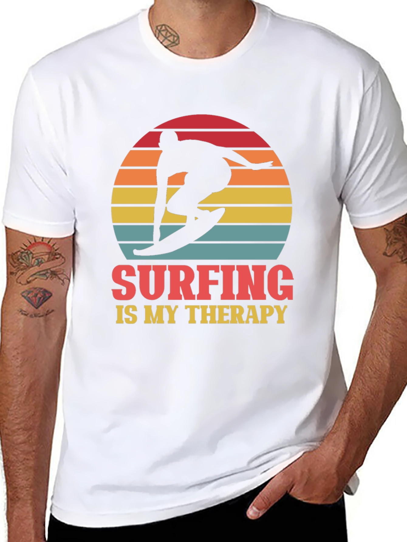 Surfing is My Therapy Graphic T-Shirt