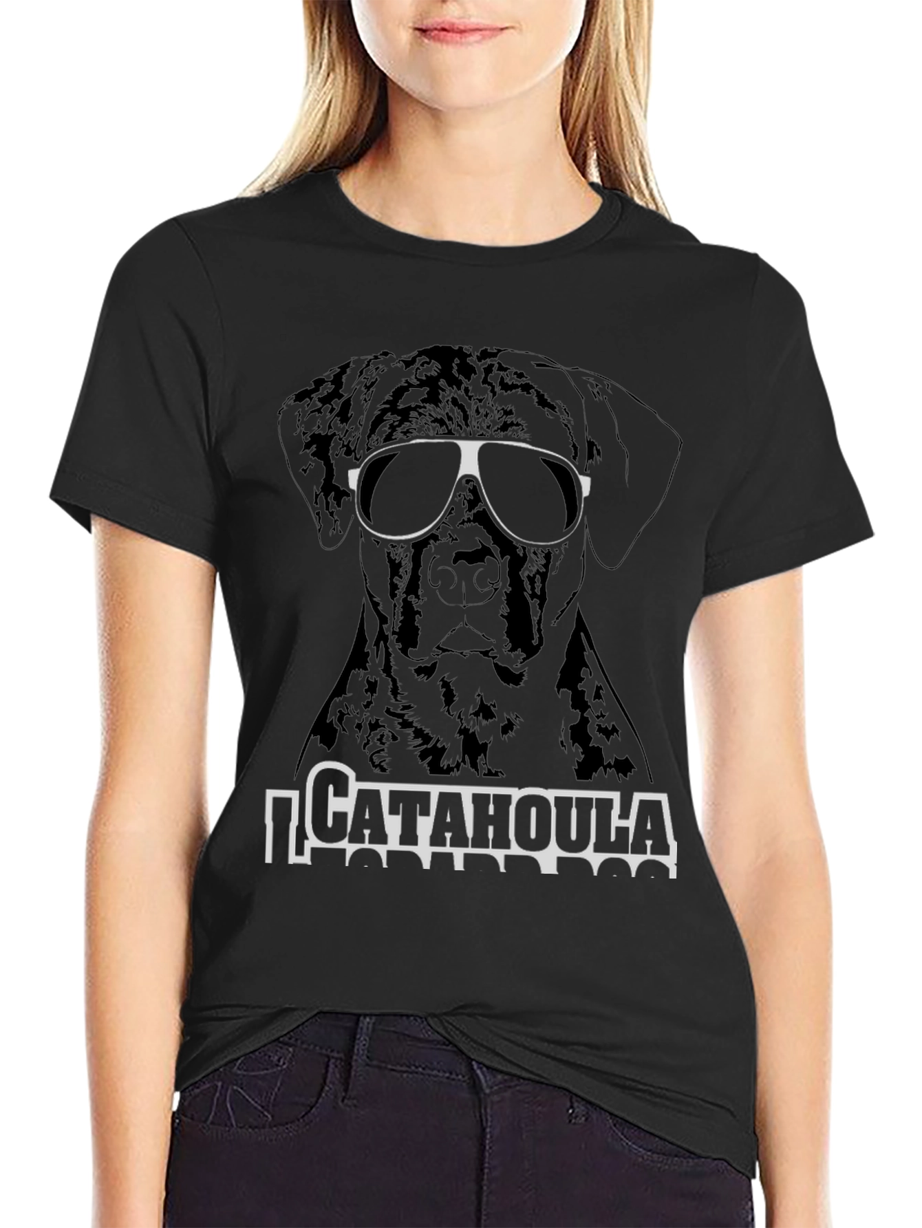 Cool Catahoula Dog T-Shirt - Unisex Black Tee