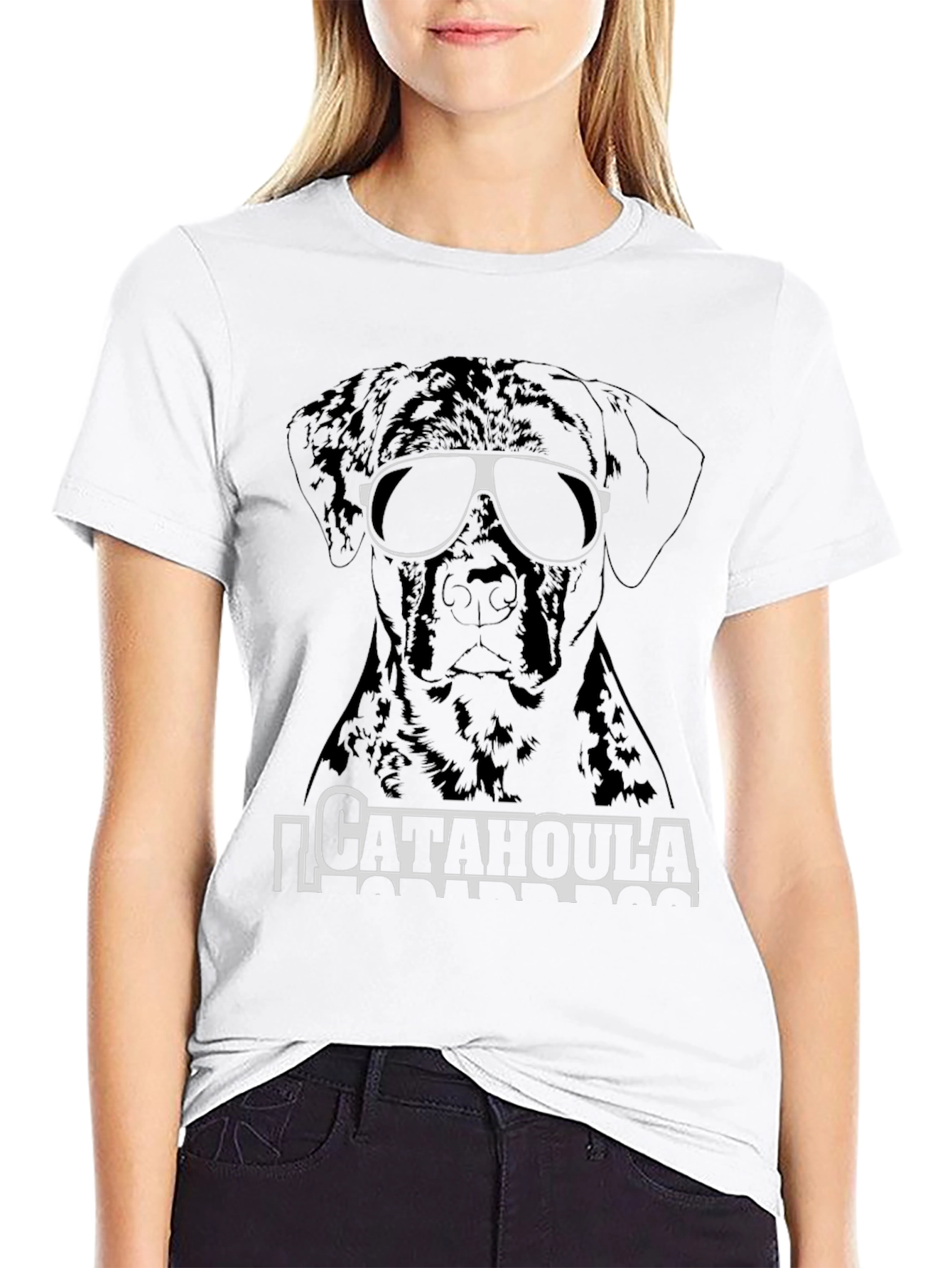 Cool Catahoula Dog T-Shirt - Unisex Black Tee