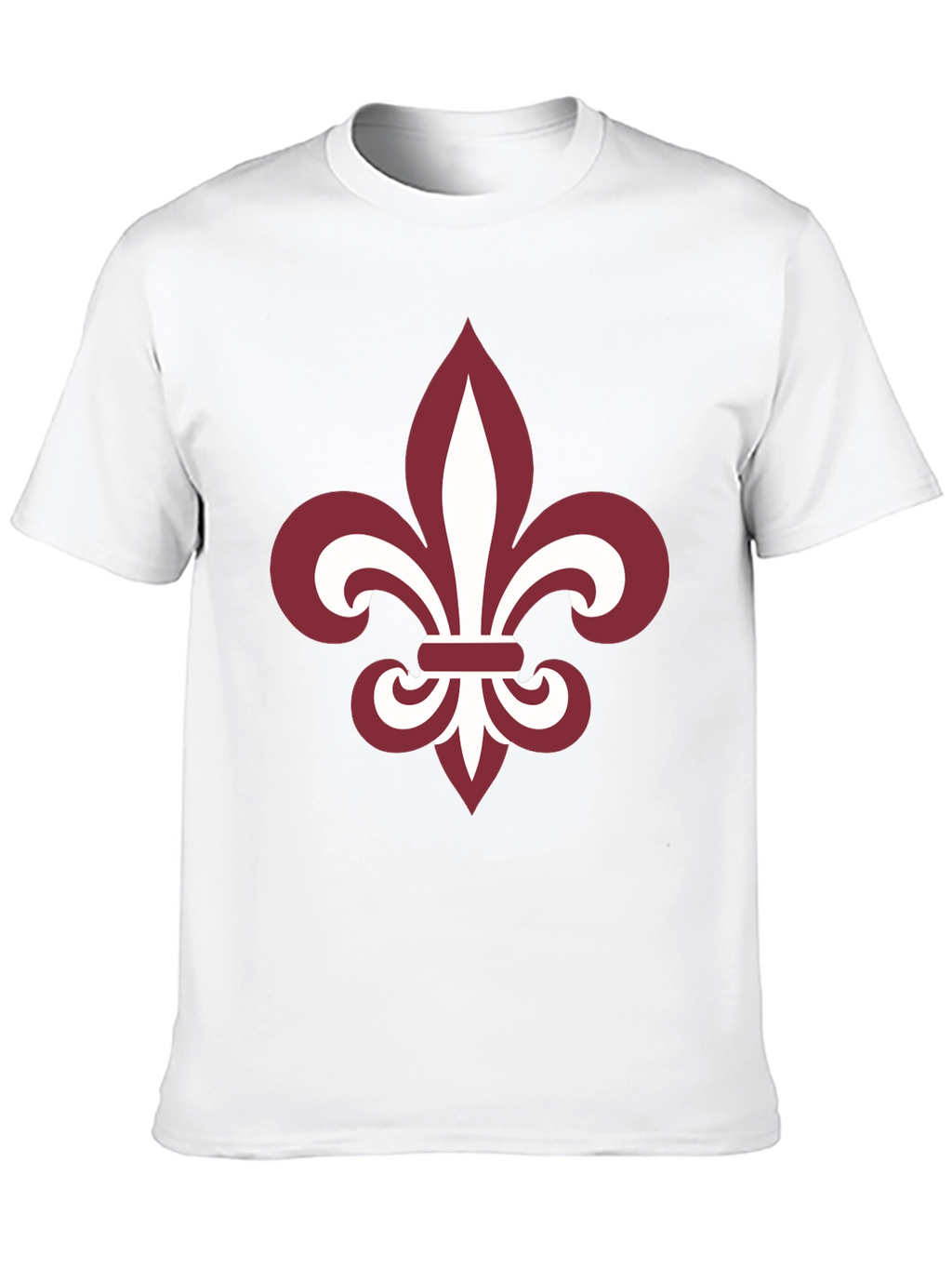Fleur-de-Lis Graphic Tee - Black Cotton Blend Casual T-Shirt