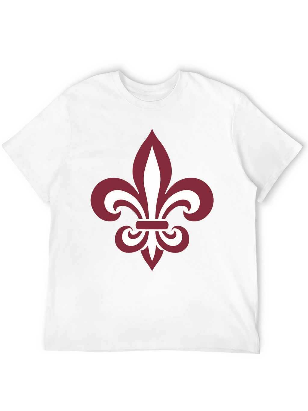 Fleur-de-Lis Graphic Tee - Black Cotton Blend Casual T-Shirt
