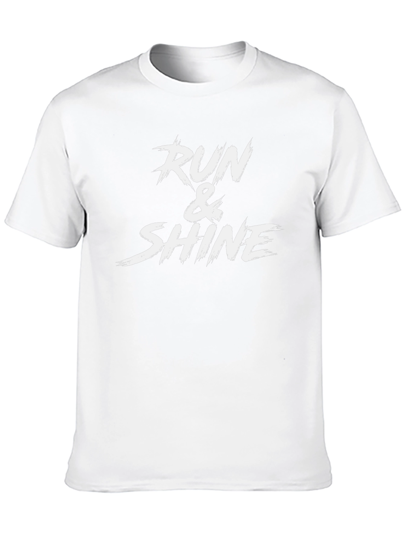 Run & Shine Graphic Tee - Motivational Black T-Shirt