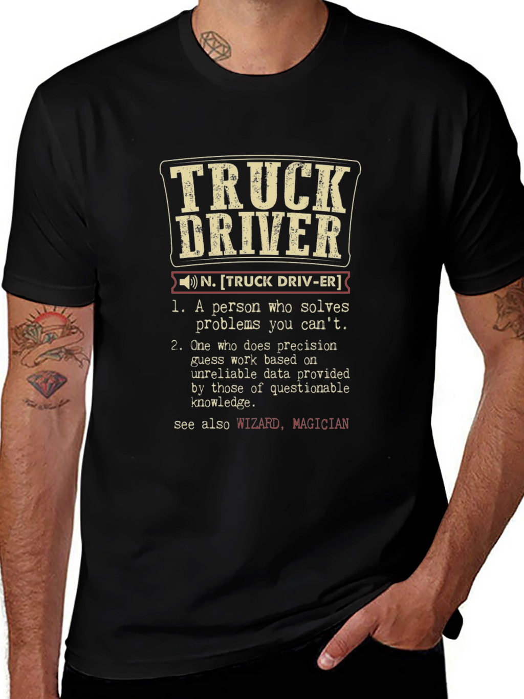Truck Driver Definition Graphic Tee