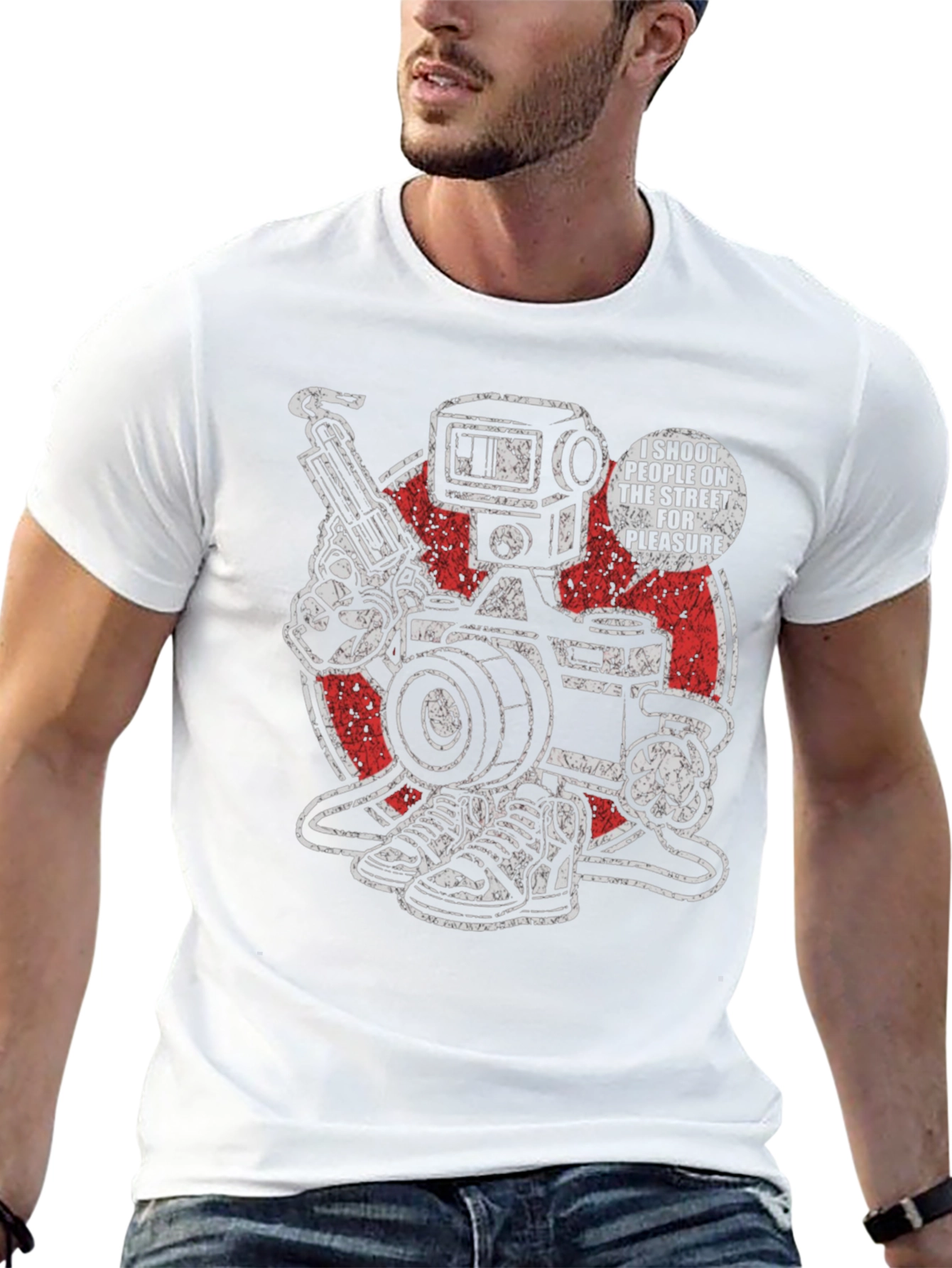 Edgy I Shoot People Graphic Tee