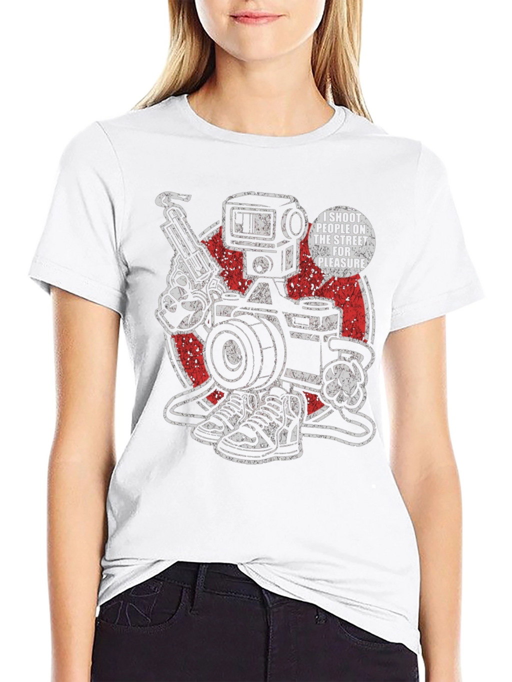 Edgy I Shoot People Graphic Tee