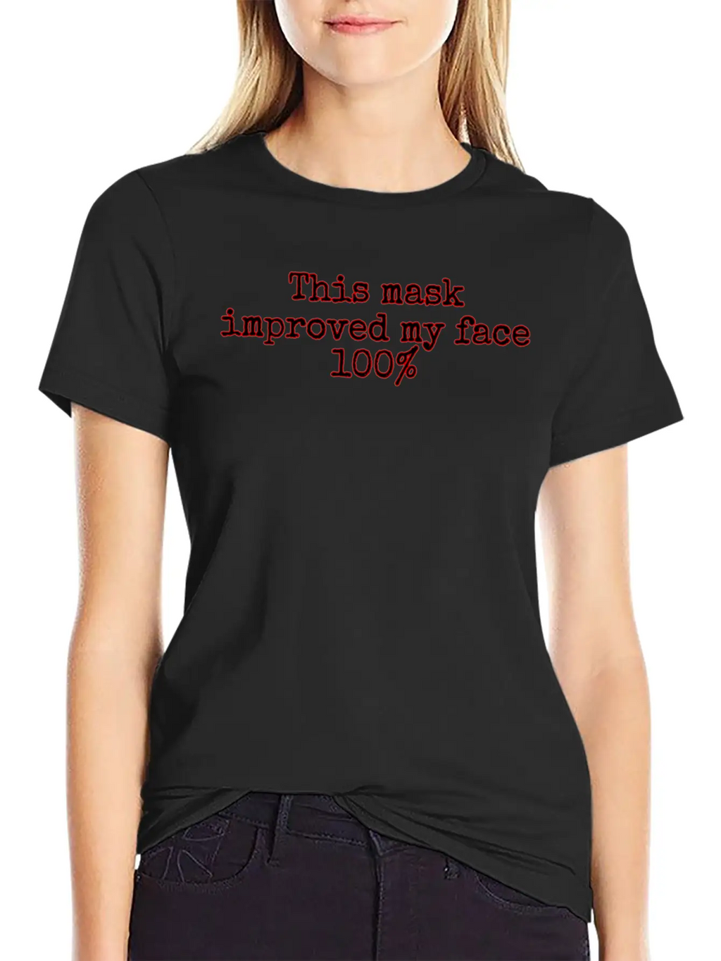 Face Covering Improved Unisex Casual T-Shirt – Clean Design For Daily Comfort