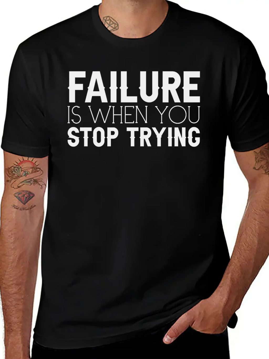 Failure Is When You Stop Trying 3 Timeless Short Sleeve Tee – Comfy And Minimalist Design