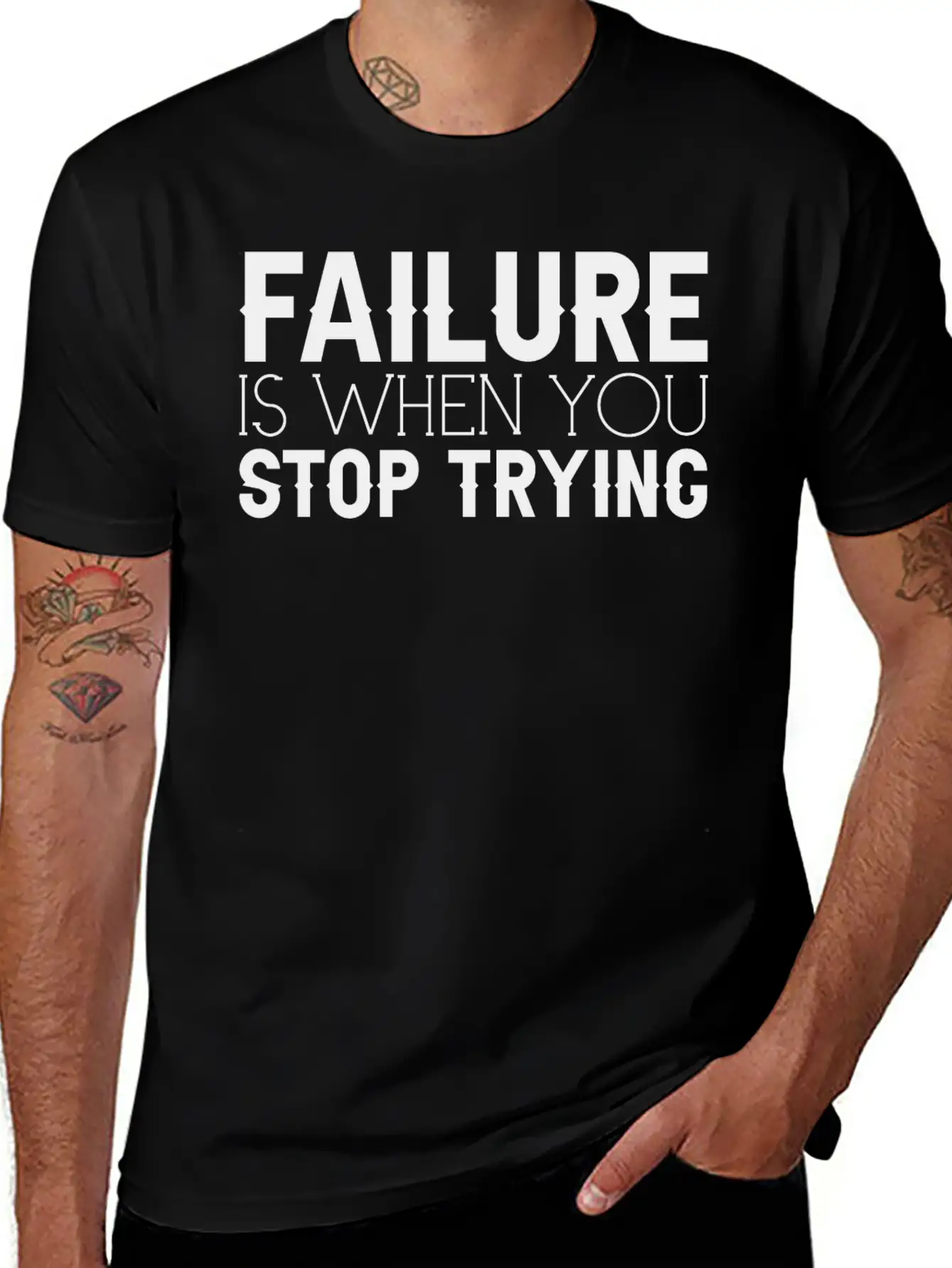 Failure Is When You Stop Trying 3 Timeless Short Sleeve Tee – Comfy And Minimalist Design