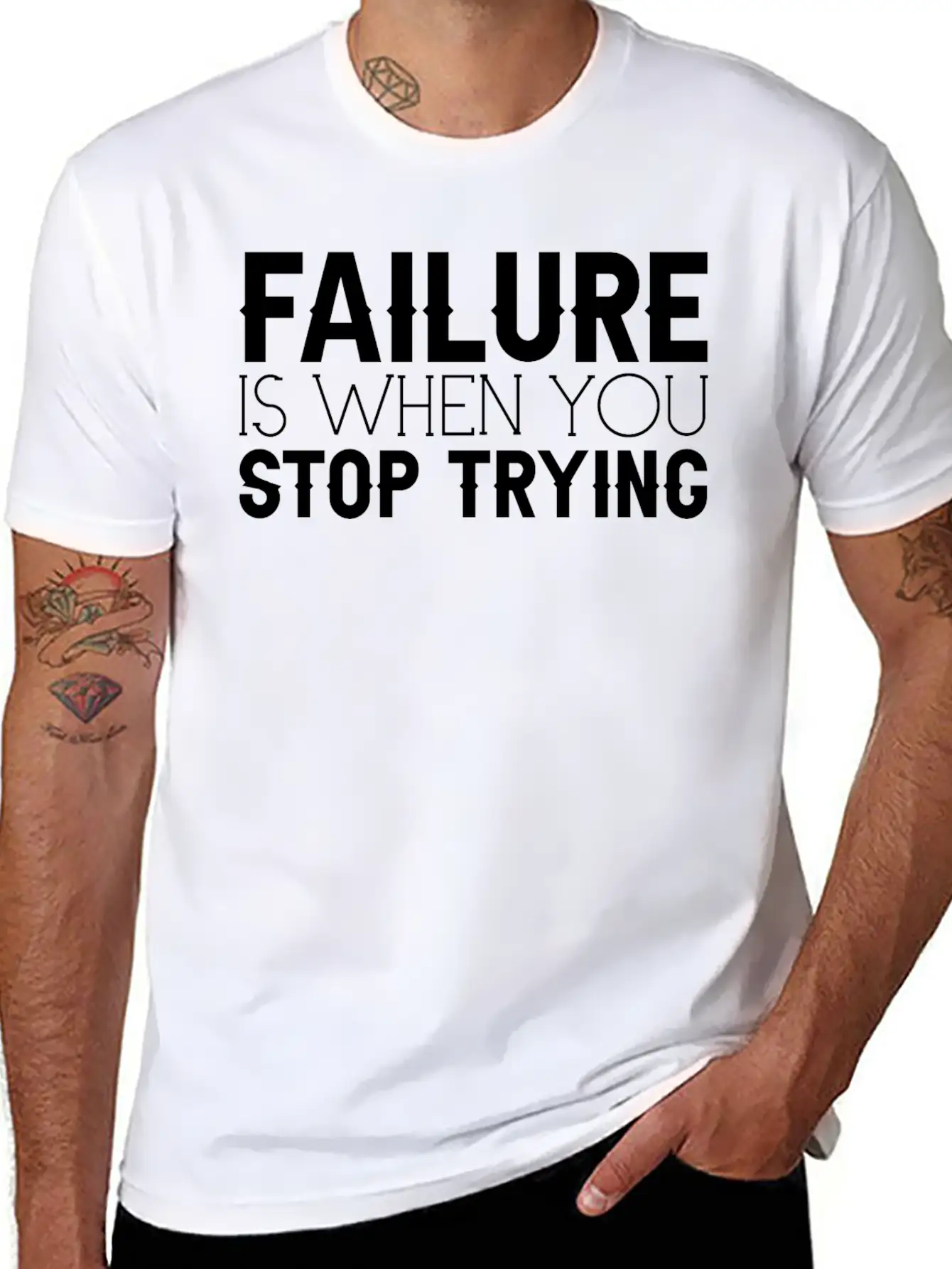 Failure Is When You Stop Trying 3 Timeless Short Sleeve Tee – Comfy And Minimalist Design