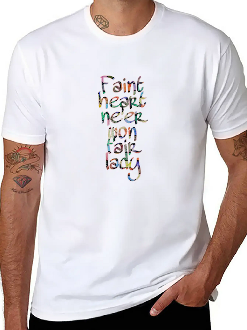Faint Heart Never Won Fair Lady Relaxed Everyday Tee – Lightweight And Durable Cotton