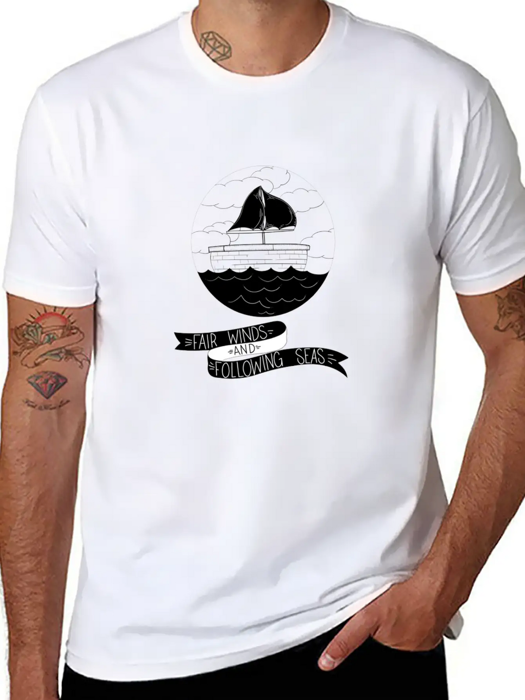 Fair Winds And Following Seas Essential Cotton Tee For Daily Outfits – Unisex Style