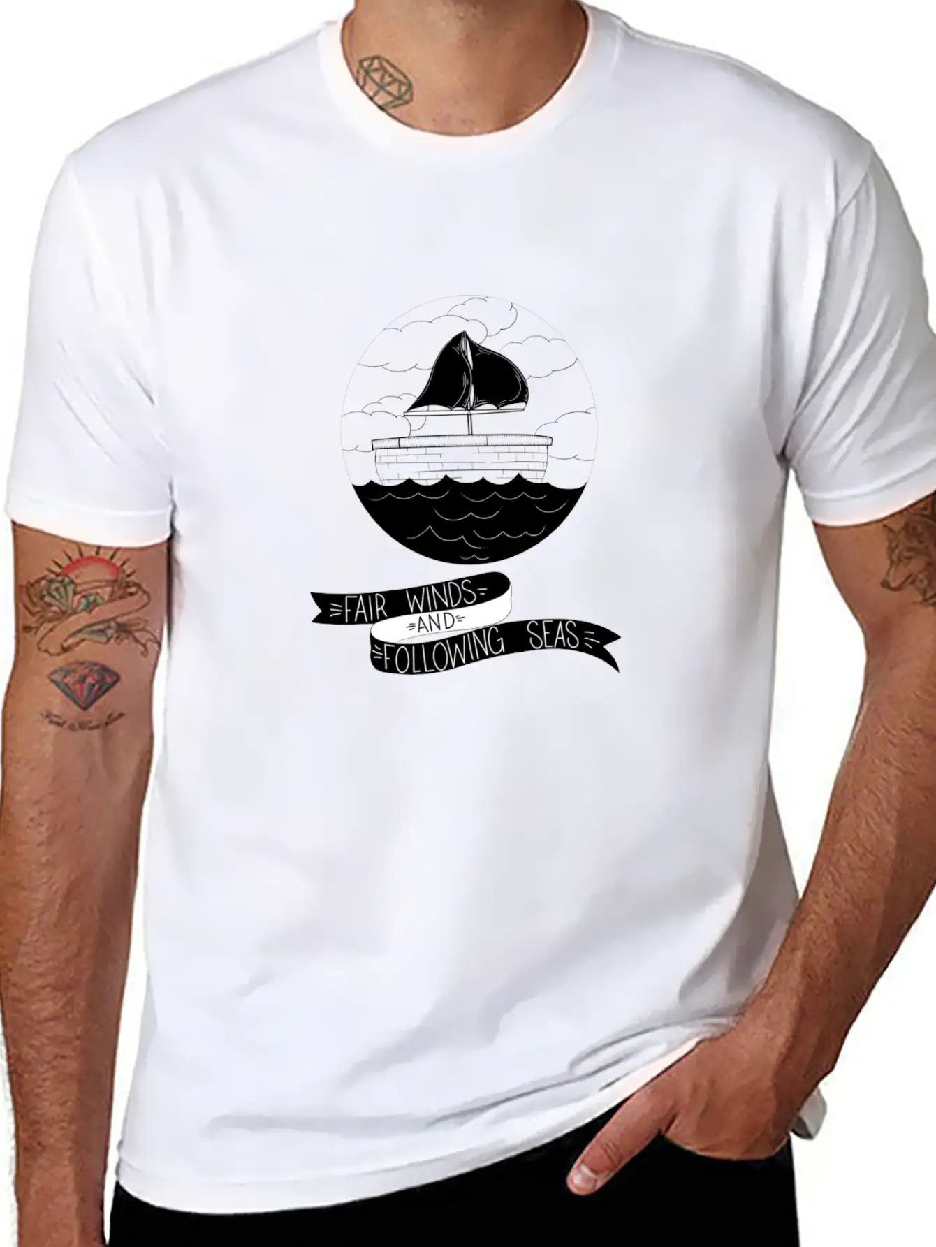 Fair Winds And Following Seas Essential Cotton Tee For Daily Outfits – Unisex Style