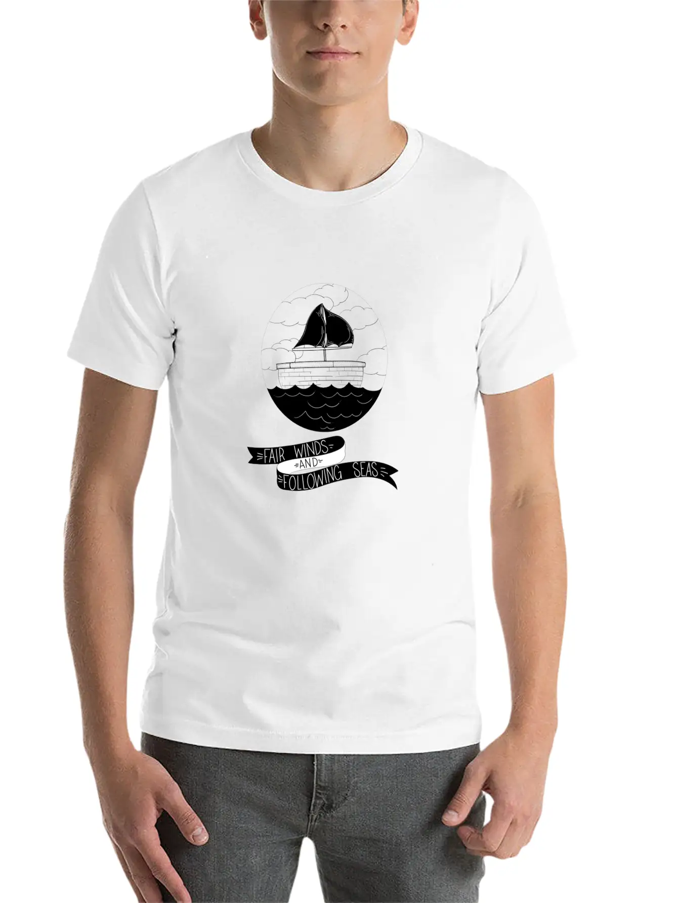 Fair Winds And Following Seas Essential Cotton Tee For Daily Outfits – Unisex Style