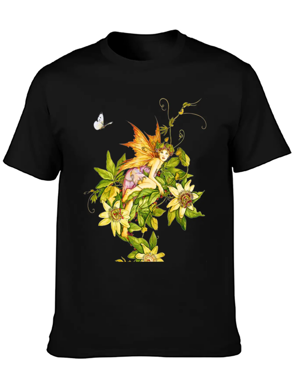 Fairy Floral Modern Fit Casual T-Shirt – Clean And Versatile Design