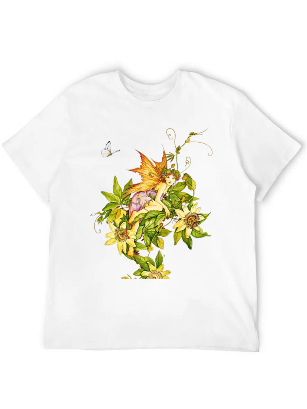 Fairy Floral Modern Fit Casual T-Shirt – Clean And Versatile Design