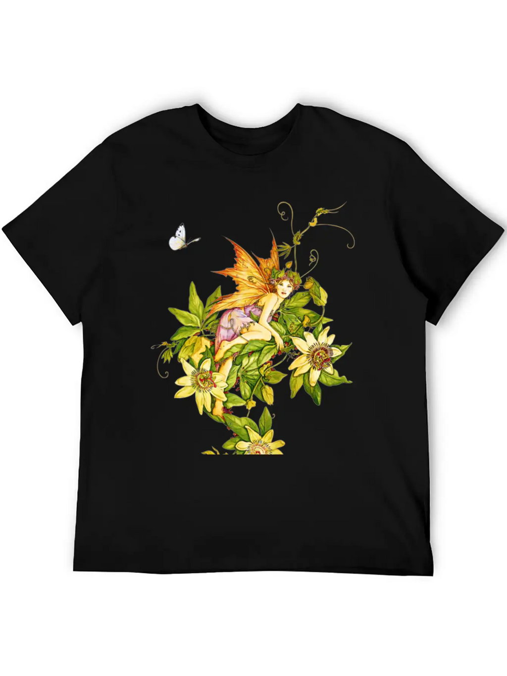 Fairy Floral Modern Fit Casual T-Shirt – Clean And Versatile Design