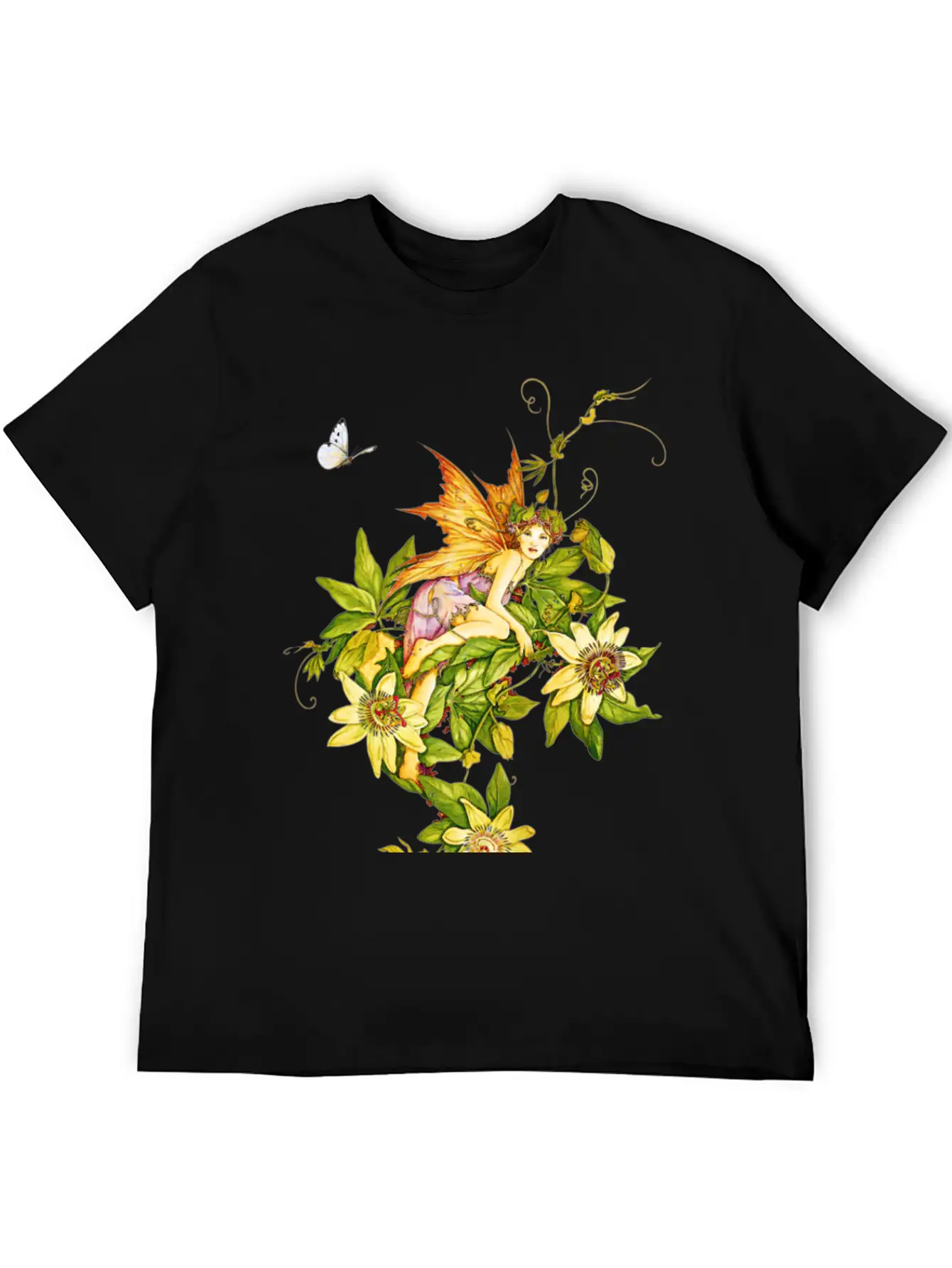 Fairy Floral Modern Fit Casual T-Shirt – Clean And Versatile Design