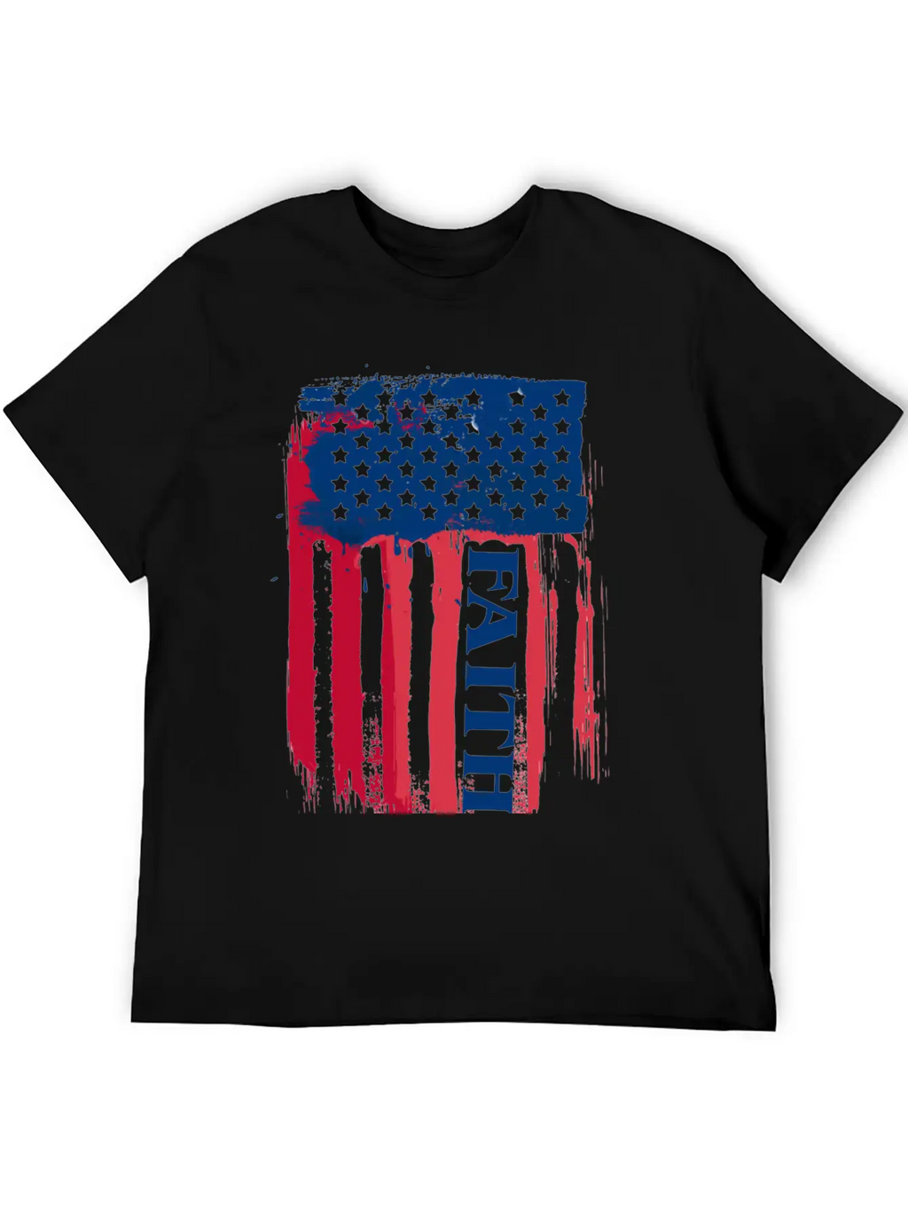 Faith American Flag Breathable Soft Cotton T-Shirt – Timeless Casual Look