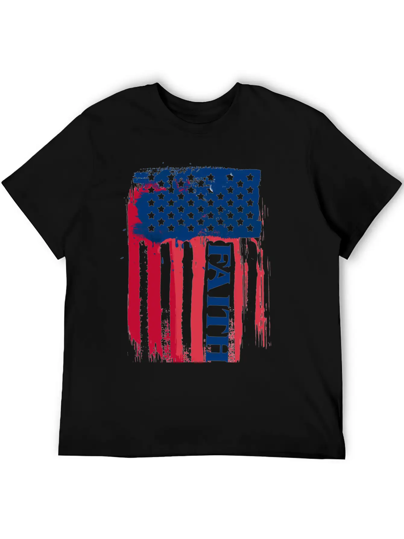 Faith American Flag Breathable Soft Cotton T-Shirt – Timeless Casual Look