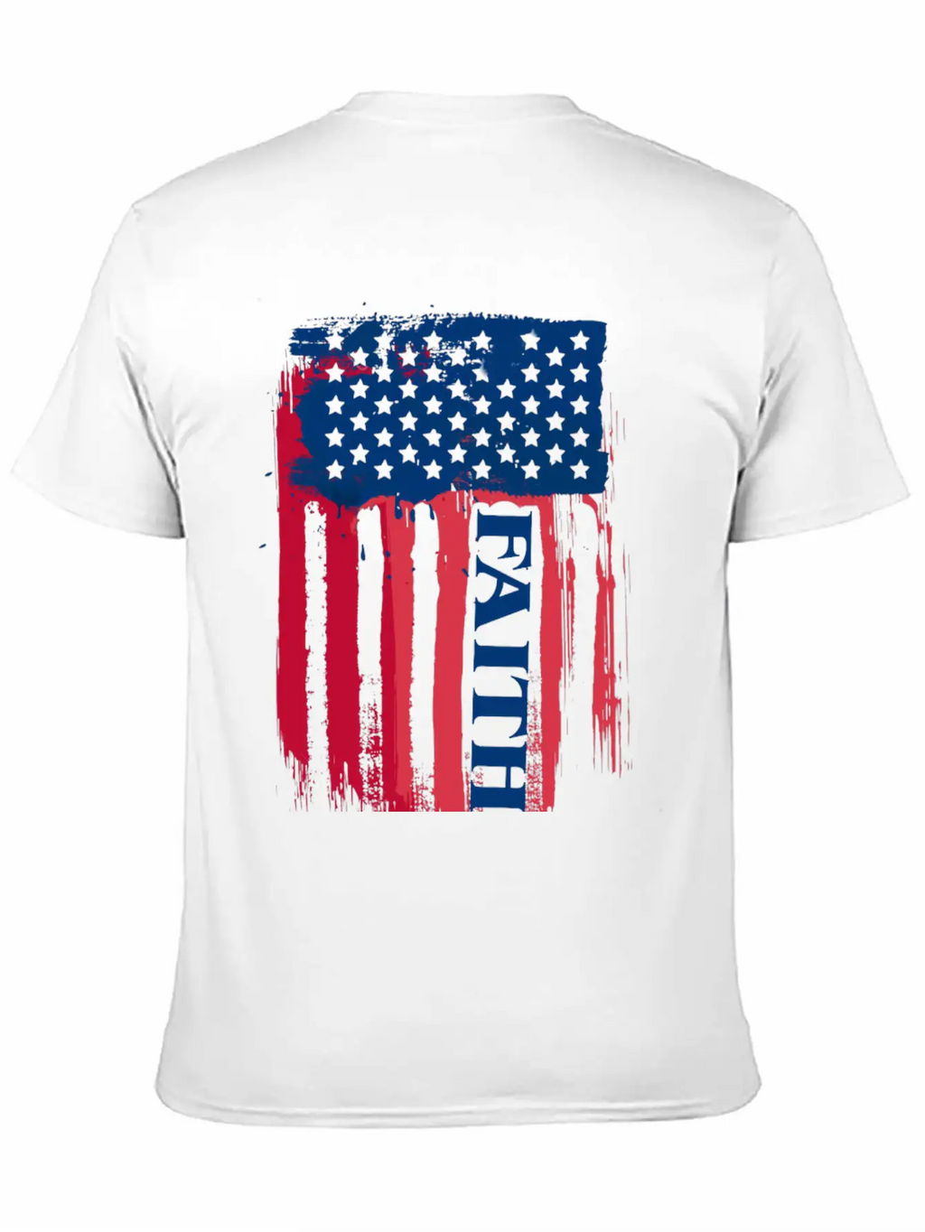 Faith American Flag Breathable Soft Cotton T-Shirt – Timeless Casual Look