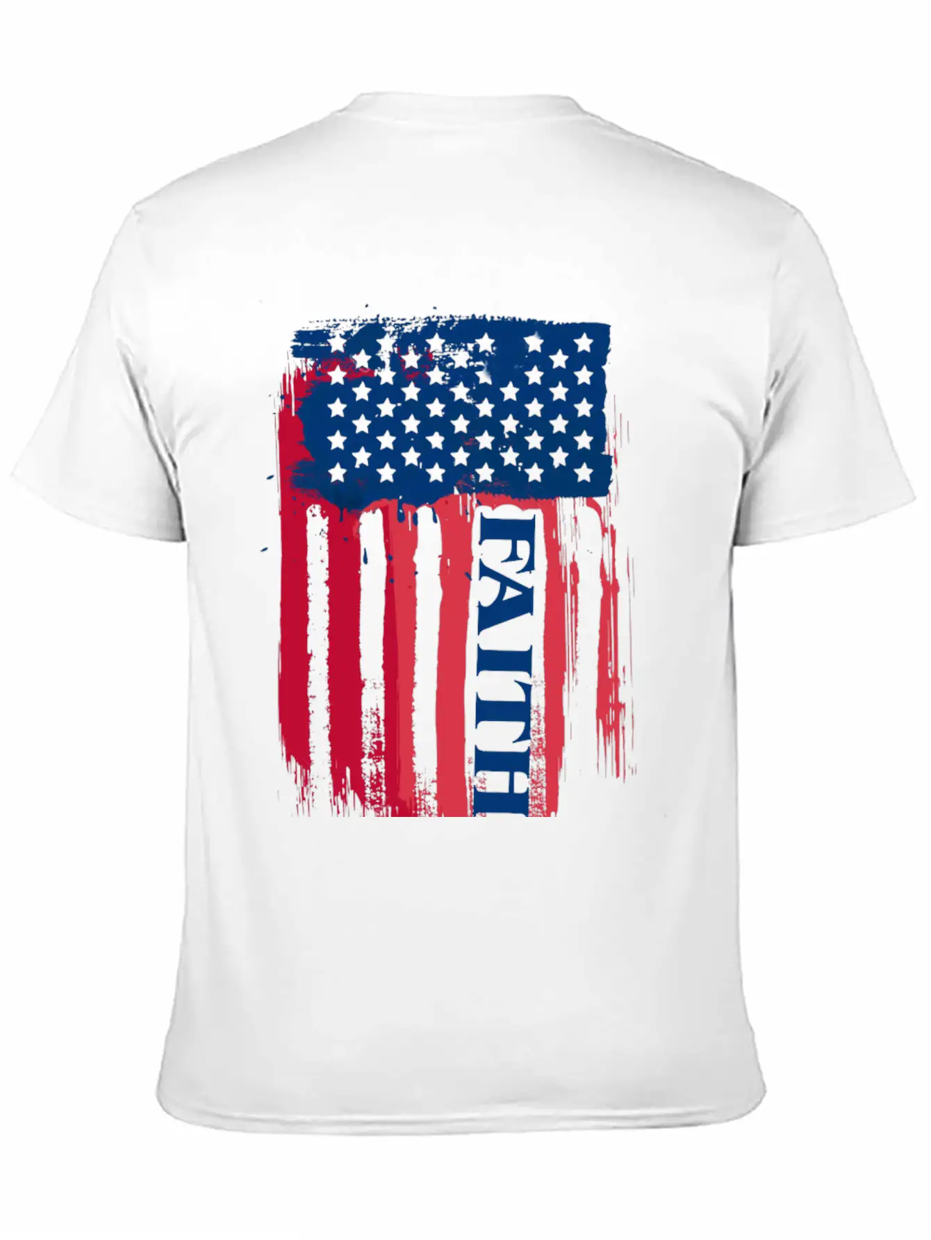 Faith American Flag Breathable Soft Cotton T-Shirt – Timeless Casual Look