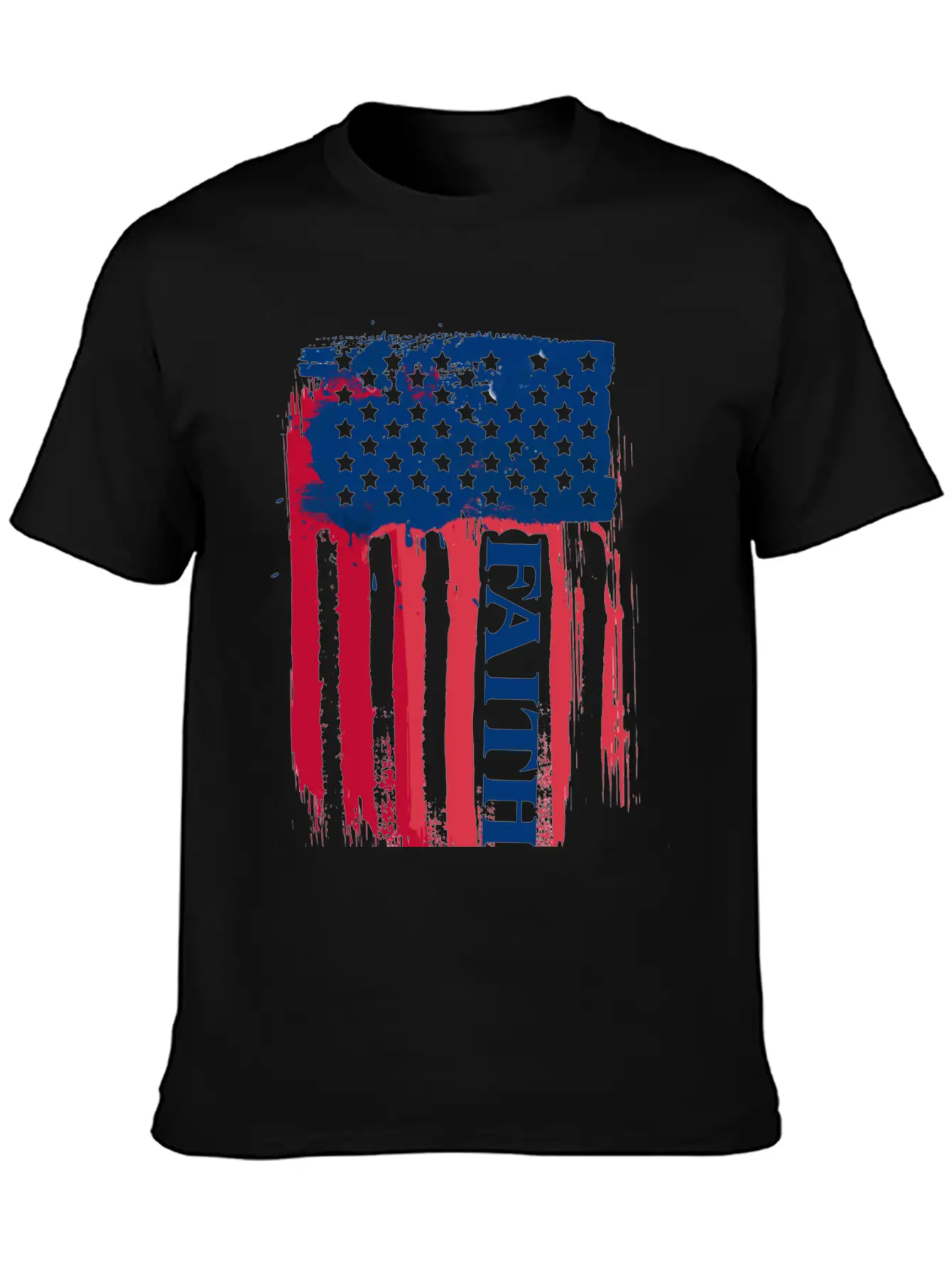 Faith American Flag Breathable Soft Cotton T-Shirt – Timeless Casual Look
