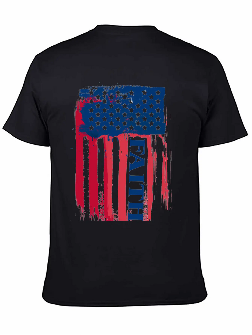 Faith American Flag Breathable Soft Cotton T-Shirt – Timeless Casual Look