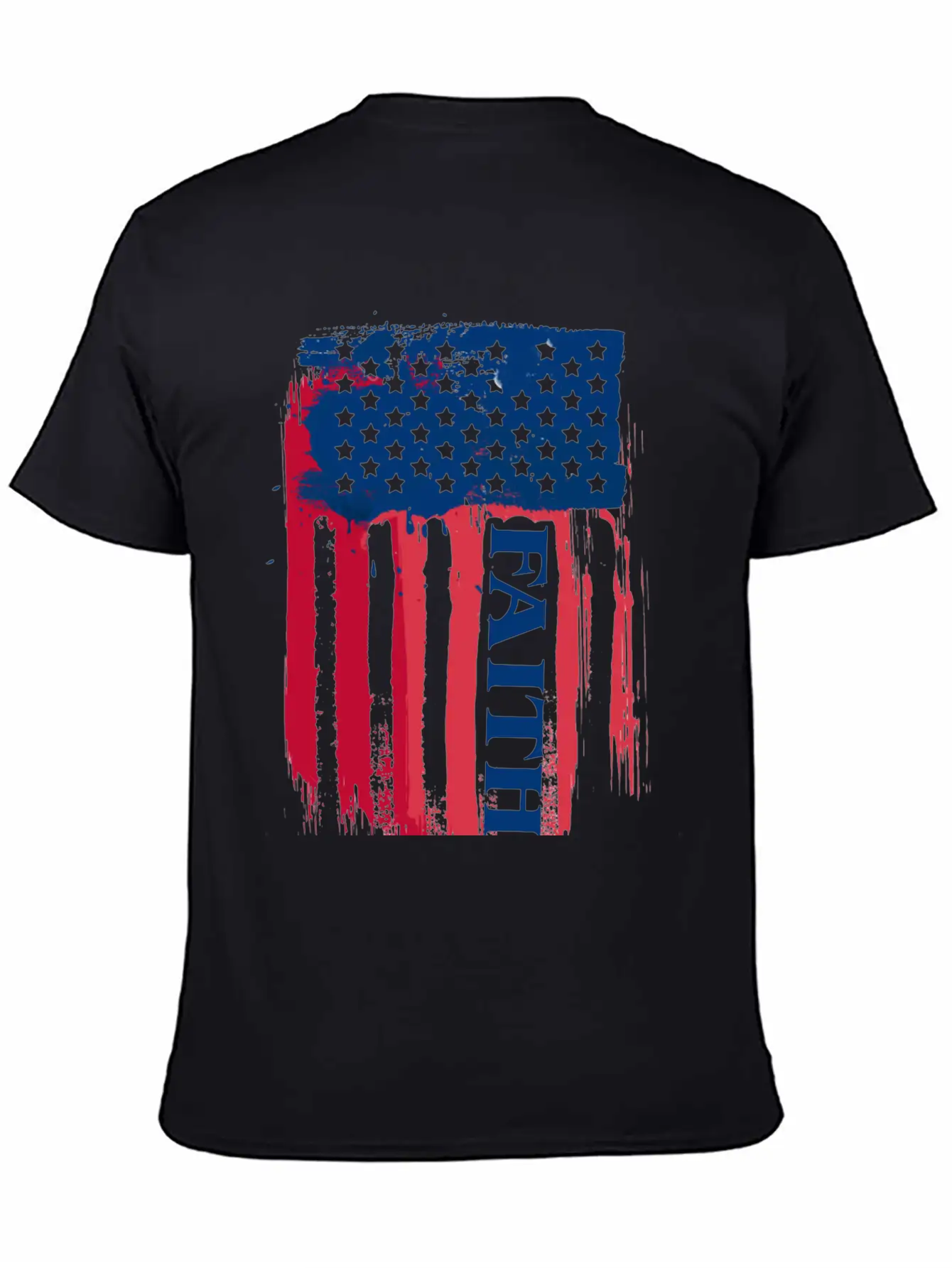 Faith American Flag Breathable Soft Cotton T-Shirt – Timeless Casual Look