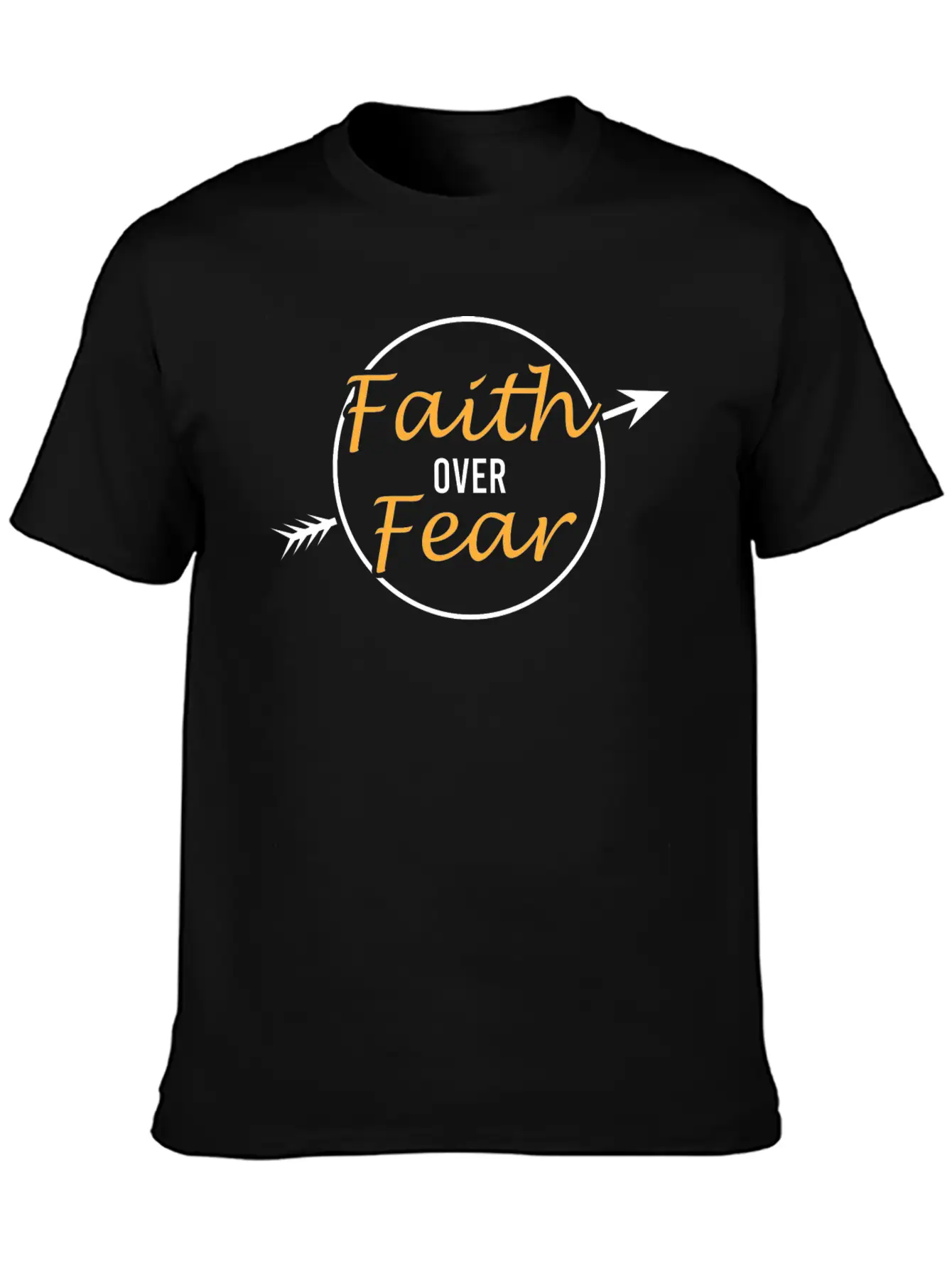 "Faith And Fear" Tee For A Faithful You Tshirt Breathable Soft Cotton T-Shirt – Timeless Casual Look