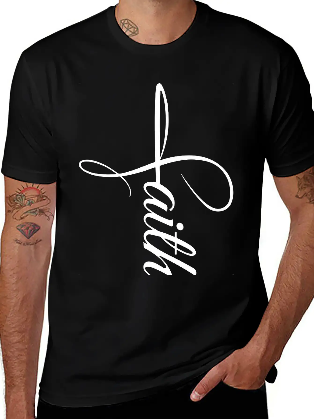 Faith Monogram Aesthetic Clothing For Unisex Classic Cotton Tee – Unisex Comfort For Any Season