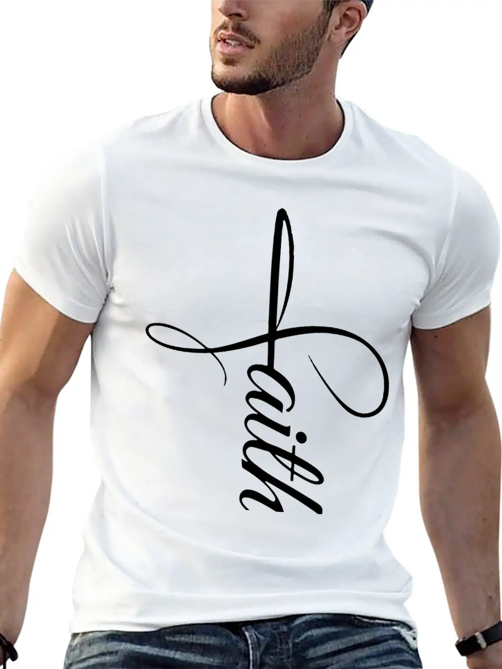 Faith Monogram Aesthetic Clothing For Unisex Classic Cotton Tee – Unisex Comfort For Any Season