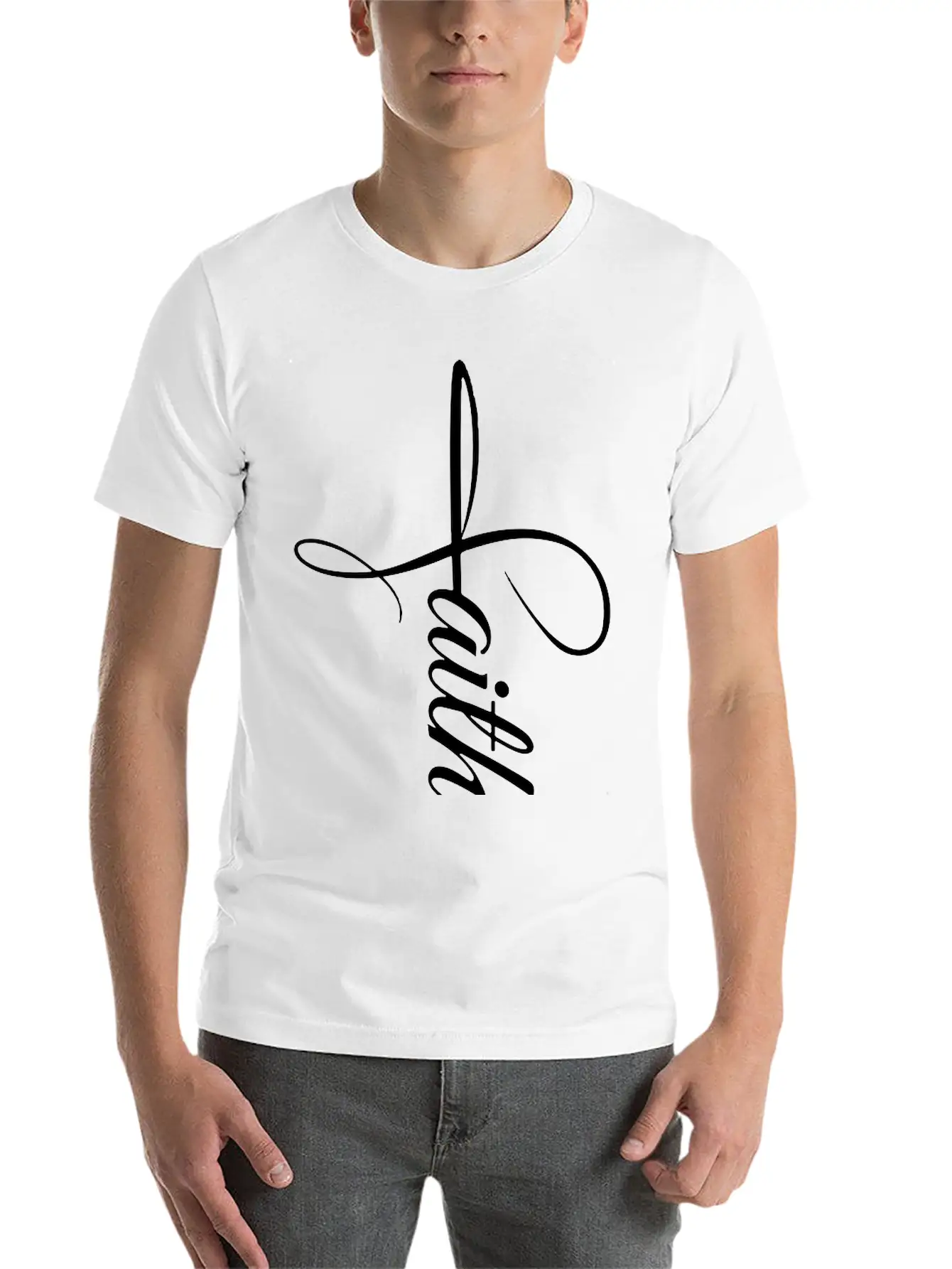 Faith Monogram Aesthetic Clothing For Unisex Classic Cotton Tee – Unisex Comfort For Any Season