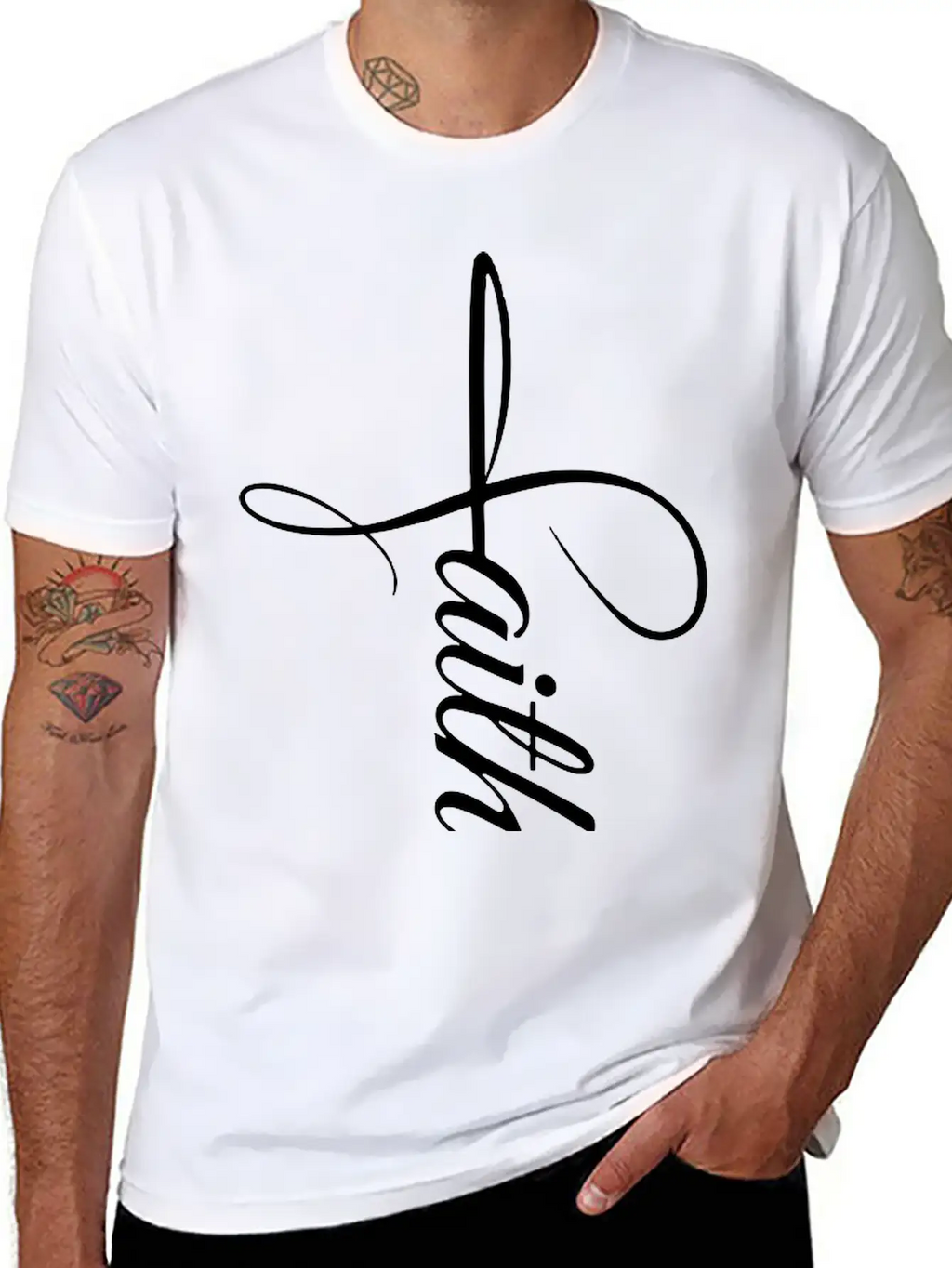 Faith Monogram Aesthetic Clothing For Unisex Classic Cotton Tee – Unisex Comfort For Any Season