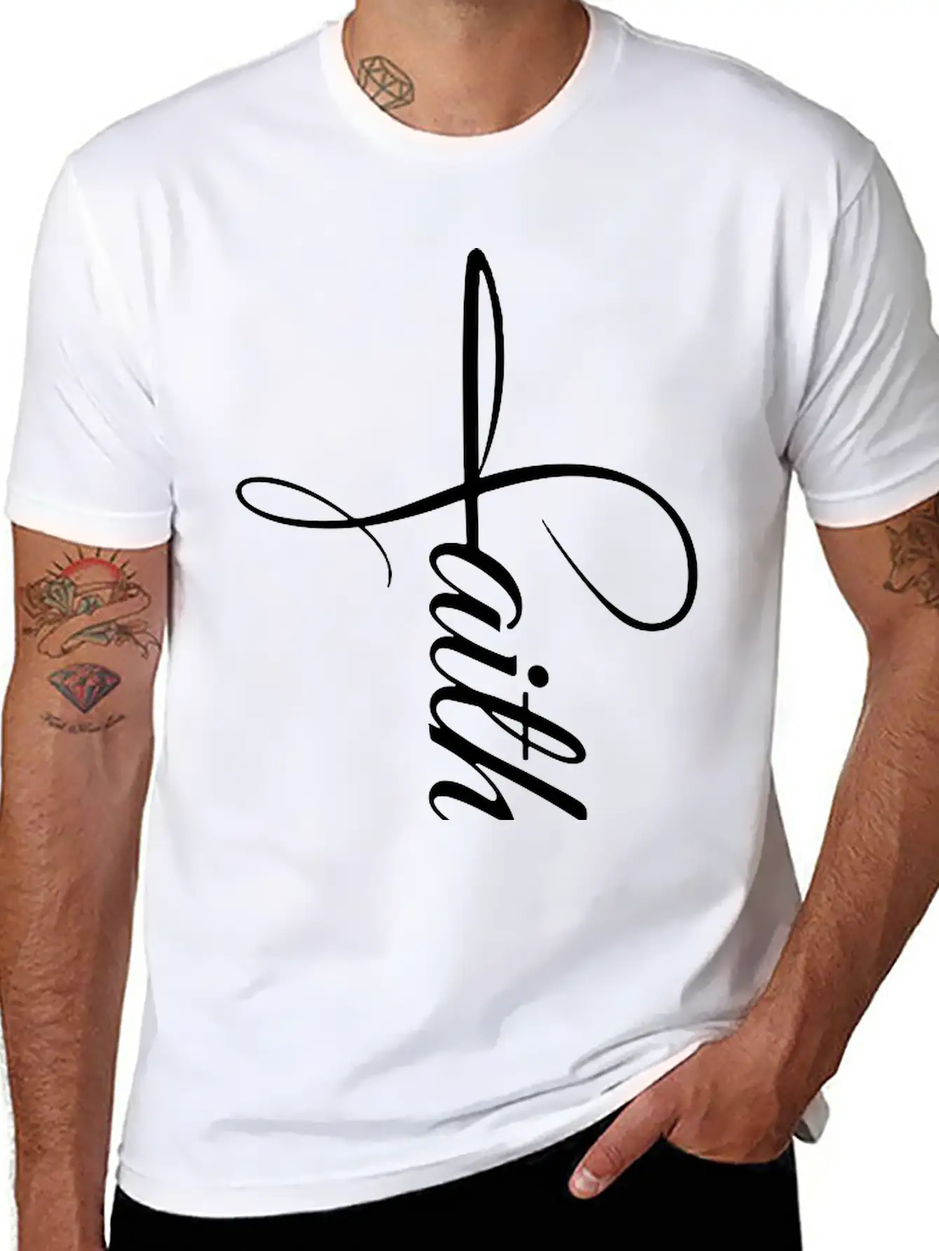 Faith Monogram Aesthetic Clothing For Unisex Classic Cotton Tee – Unisex Comfort For Any Season