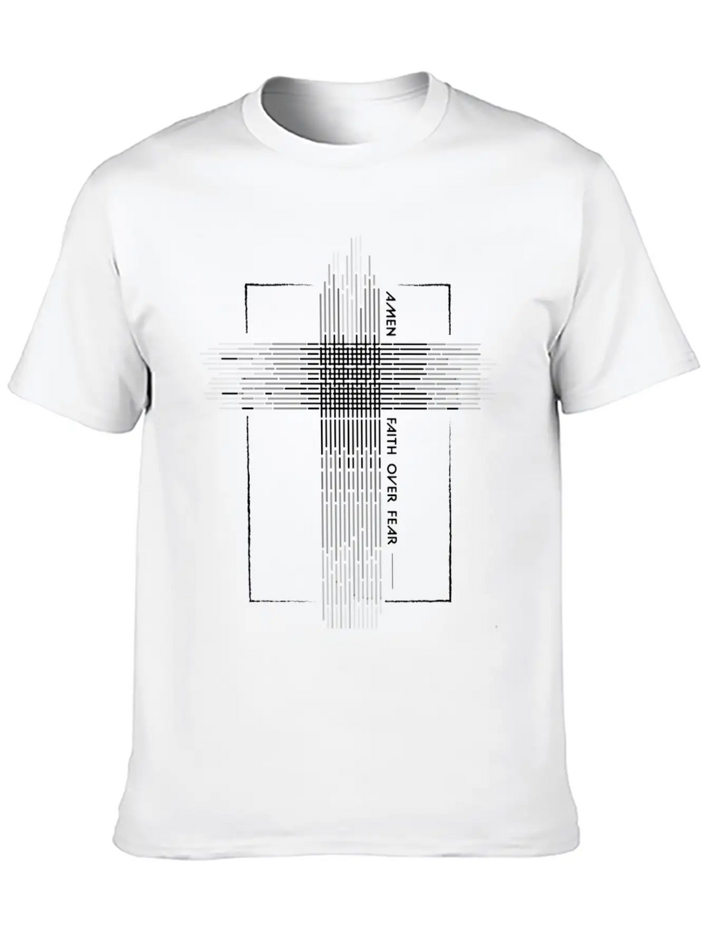 Faith Over Fear White Relaxed Everyday Tee – Lightweight And Durable Cotton