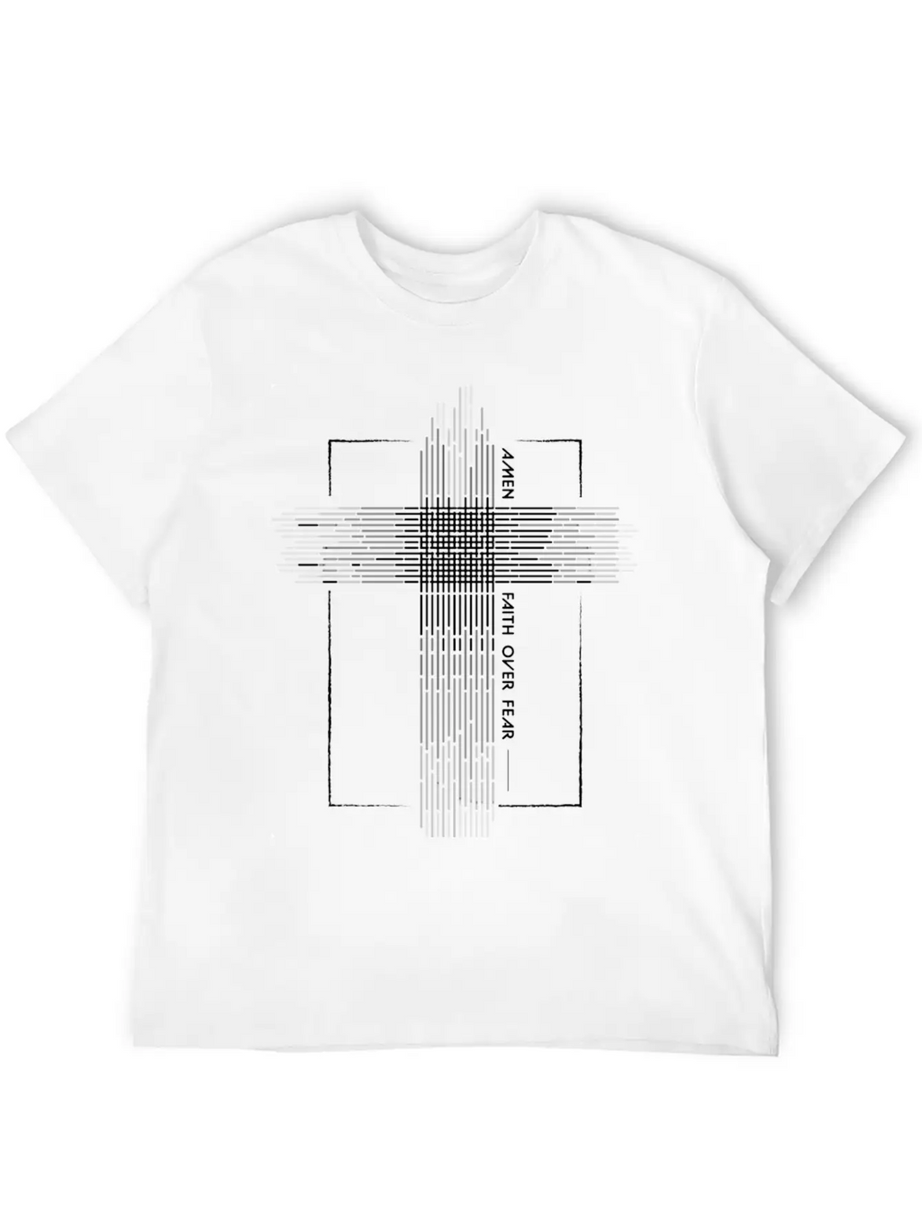Faith Over Fear White Relaxed Everyday Tee – Lightweight And Durable Cotton