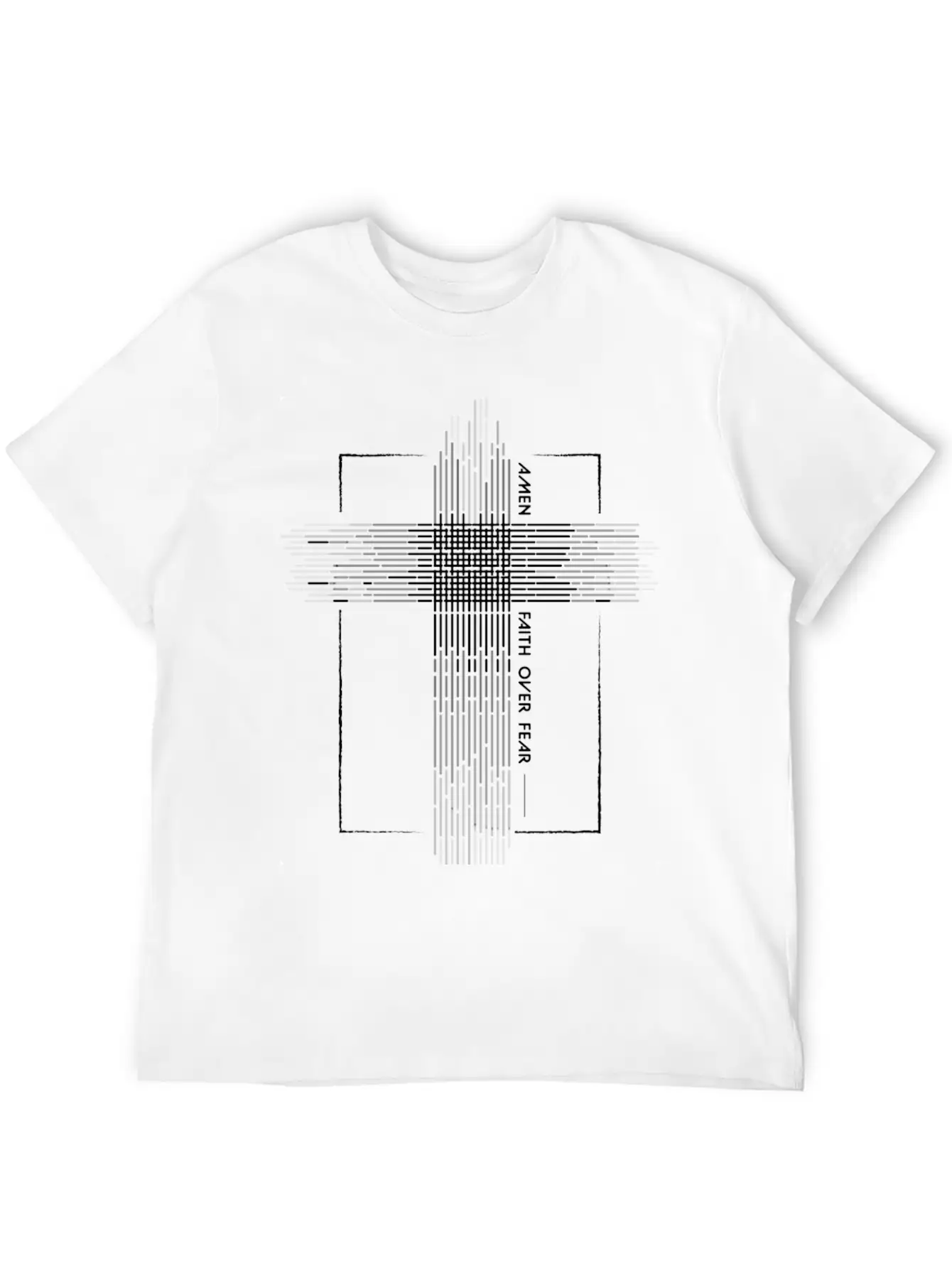 Faith Over Fear White Relaxed Everyday Tee – Lightweight And Durable Cotton