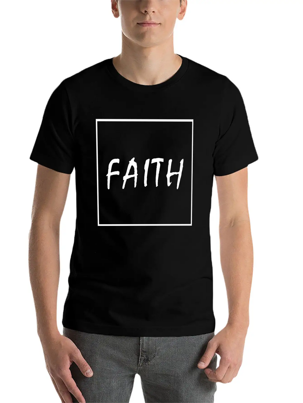 Faith (white) Essential Cotton Tee For Daily Outfits – Unisex Style
