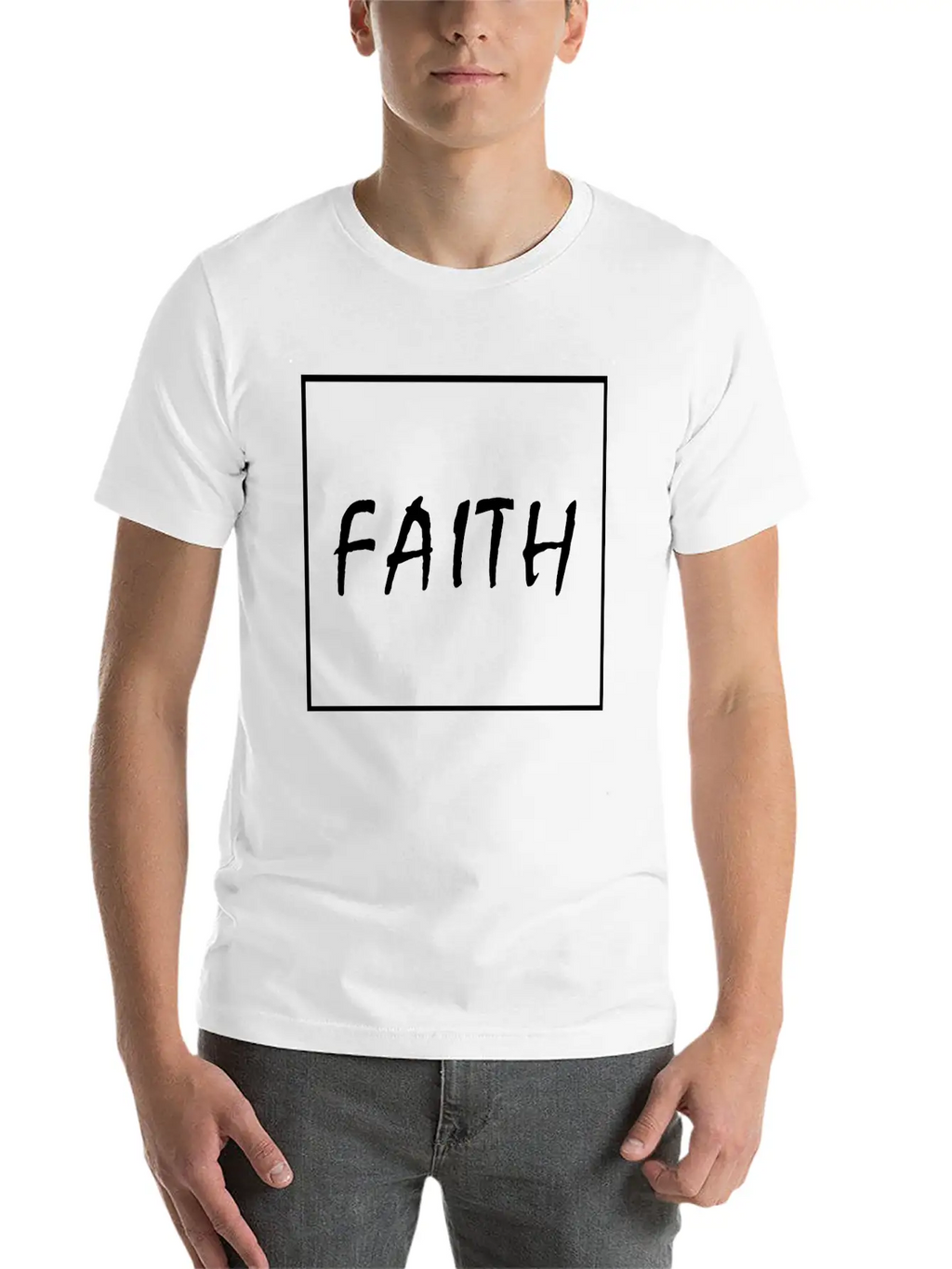 Faith (white) Essential Cotton Tee For Daily Outfits – Unisex Style