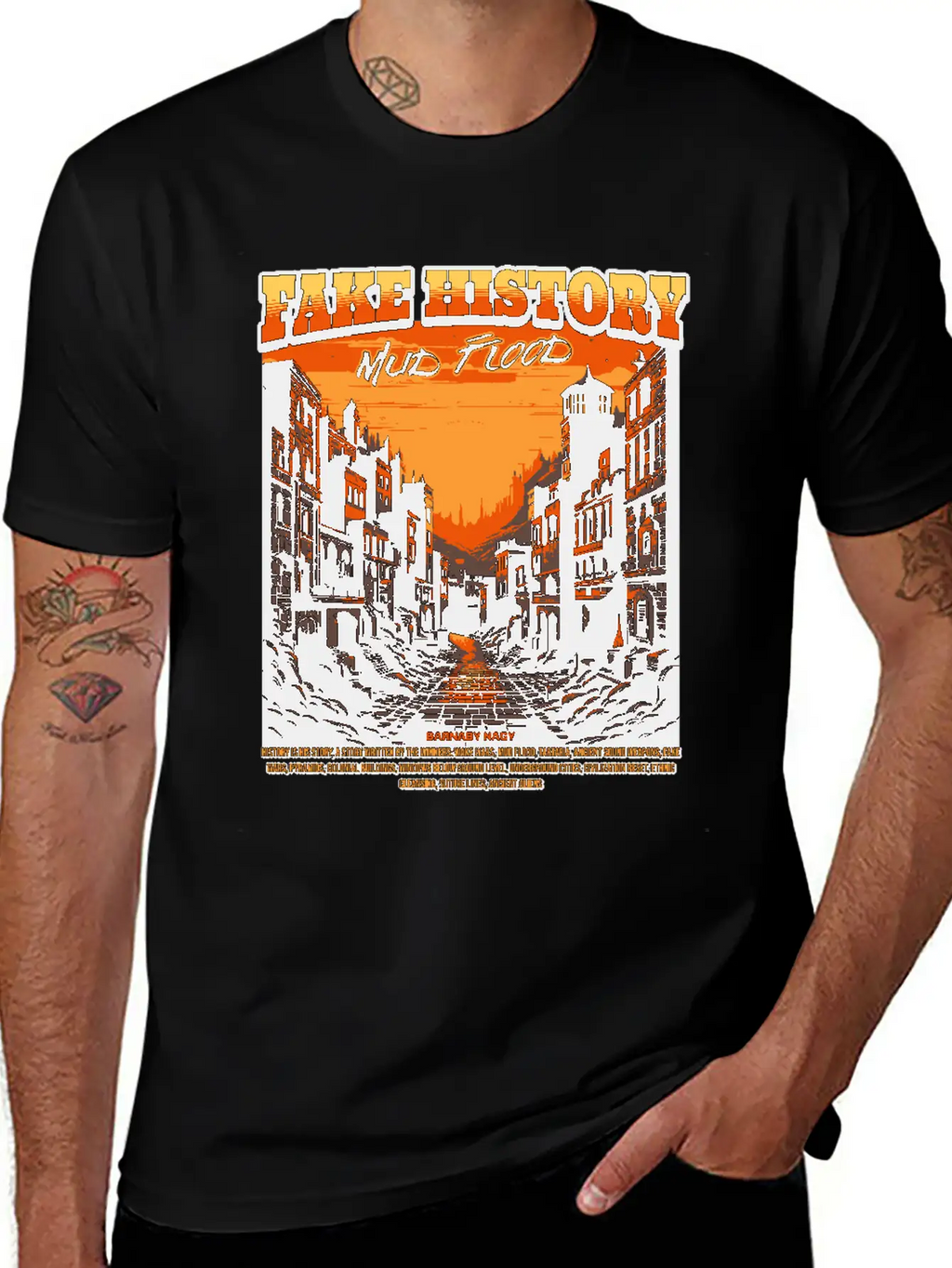 Fake History - Mud Flood Stylish Everyday T-Shirt – Unisex Basic Cotton Tee