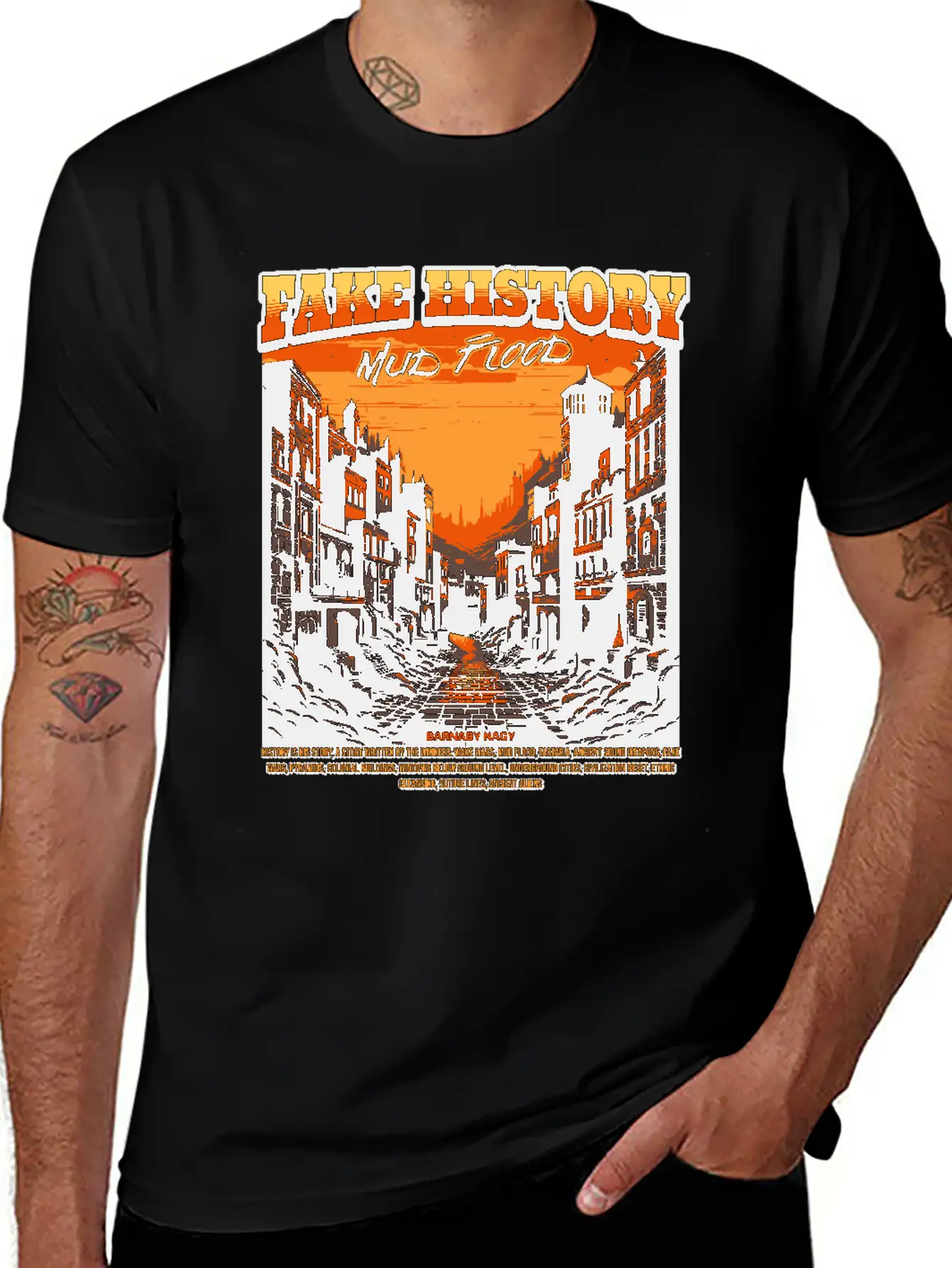 Fake History - Mud Flood Stylish Everyday T-Shirt – Unisex Basic Cotton Tee