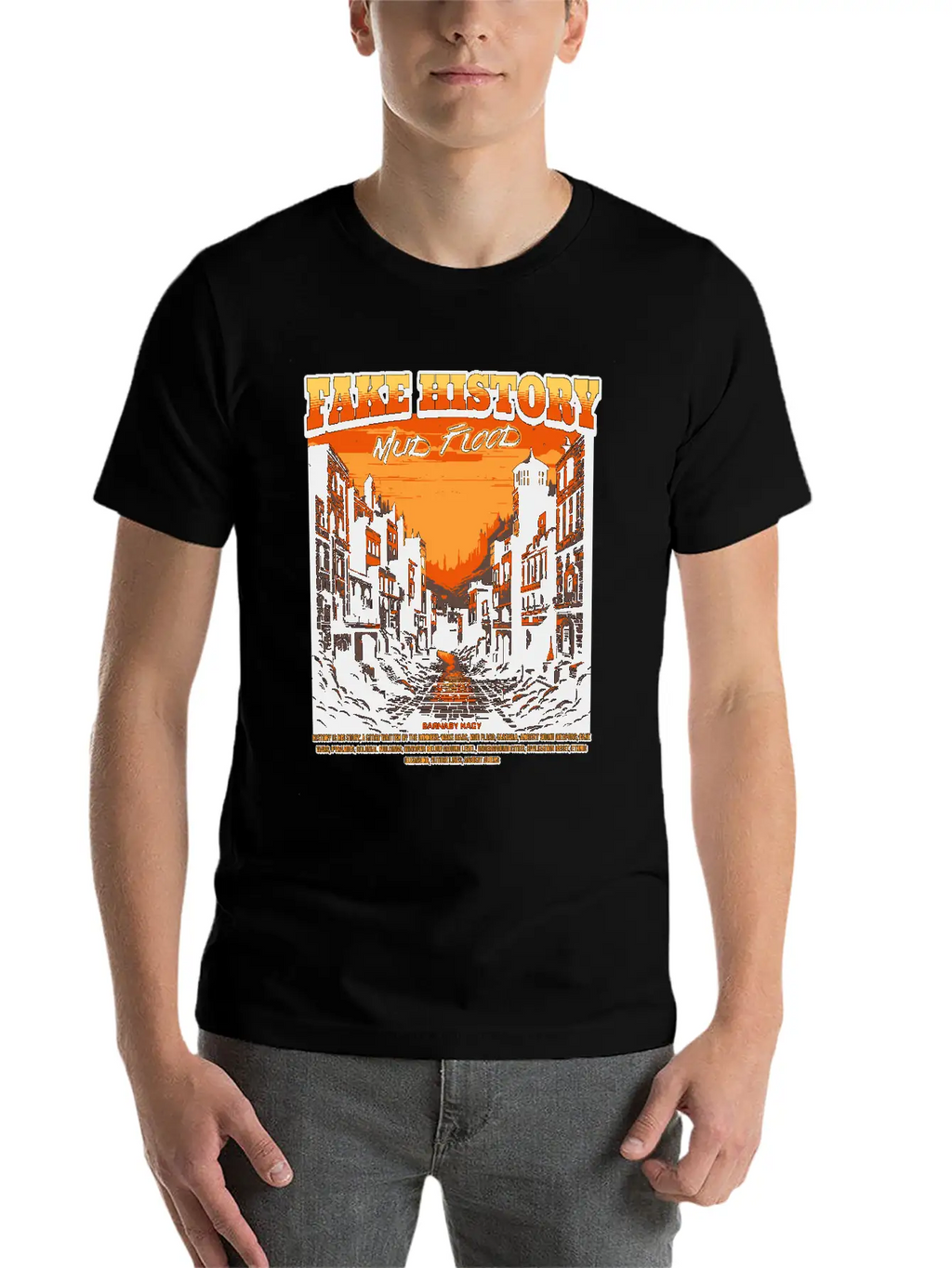 Fake History - Mud Flood Stylish Everyday T-Shirt – Unisex Basic Cotton Tee