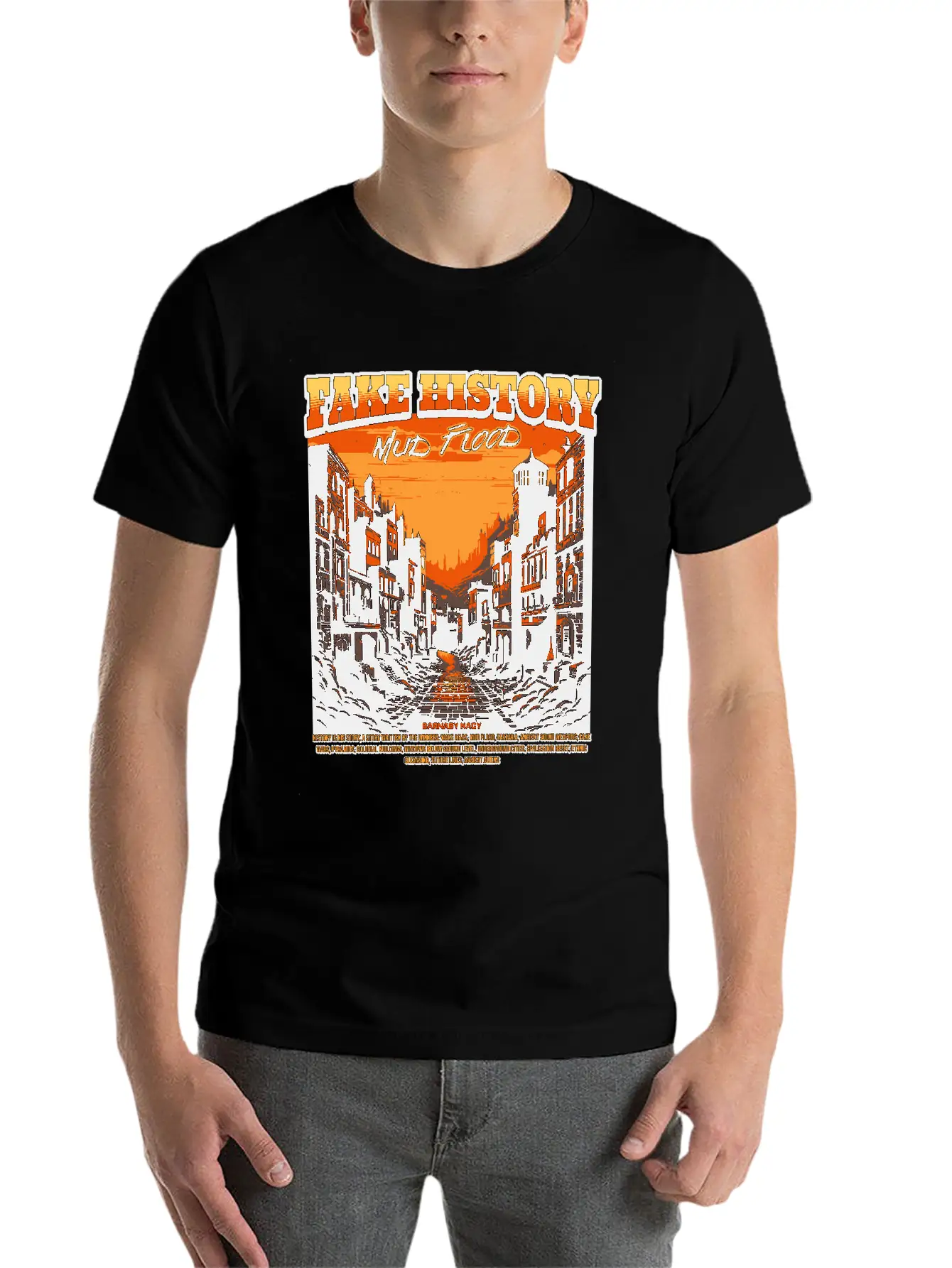 Fake History - Mud Flood Stylish Everyday T-Shirt – Unisex Basic Cotton Tee