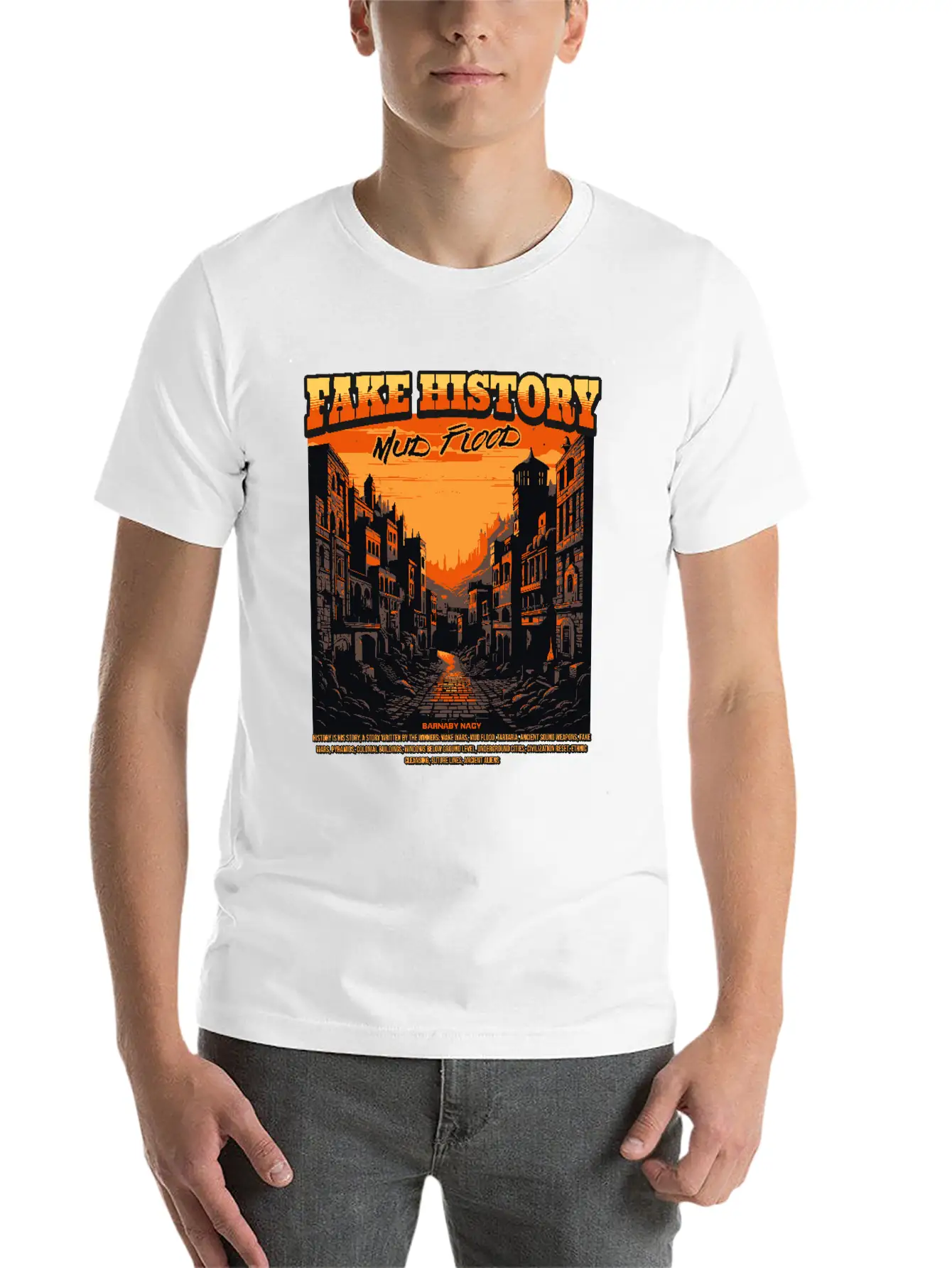 Fake History - Mud Flood Stylish Everyday T-Shirt – Unisex Basic Cotton Tee