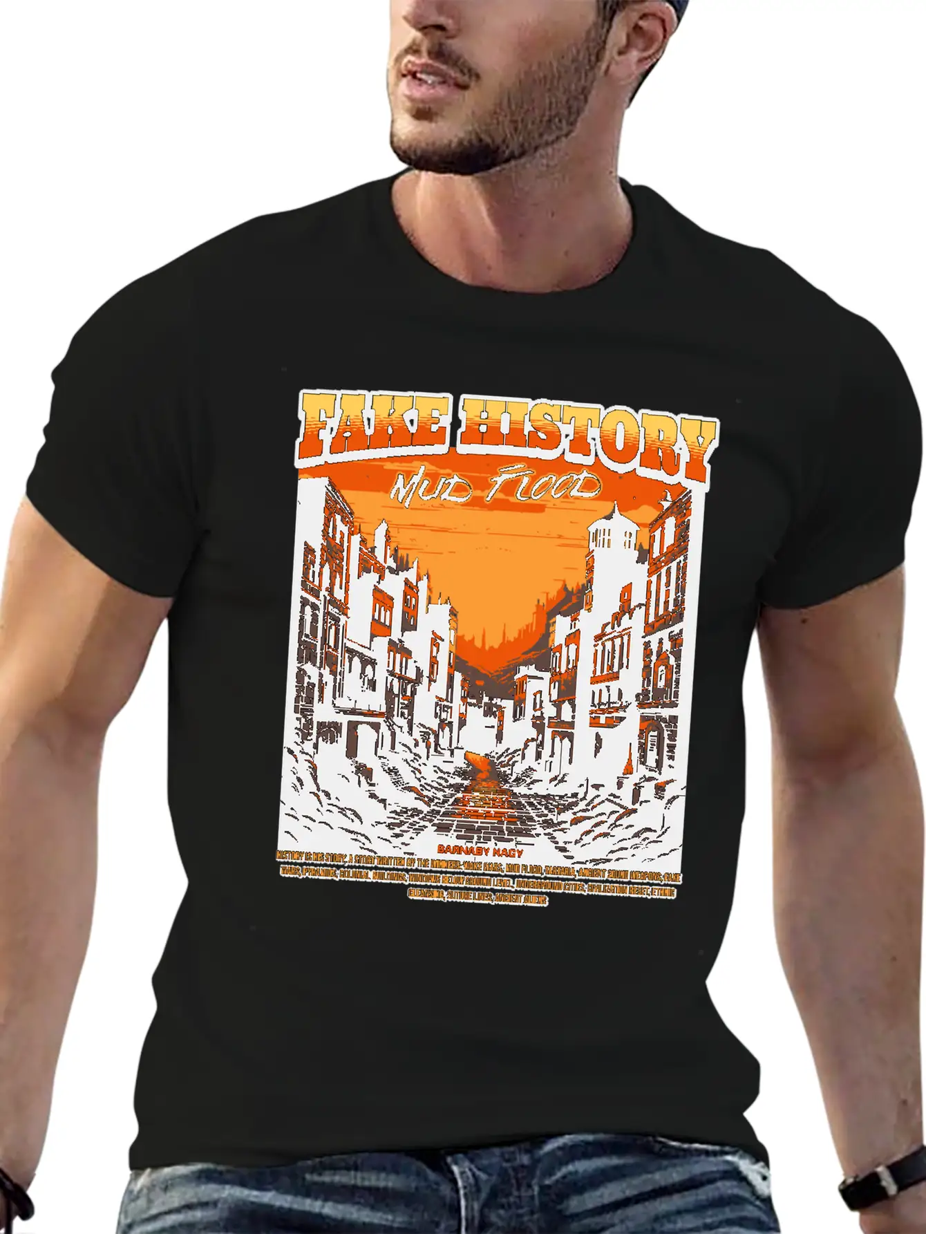 Fake History - Mud Flood Stylish Everyday T-Shirt – Unisex Basic Cotton Tee